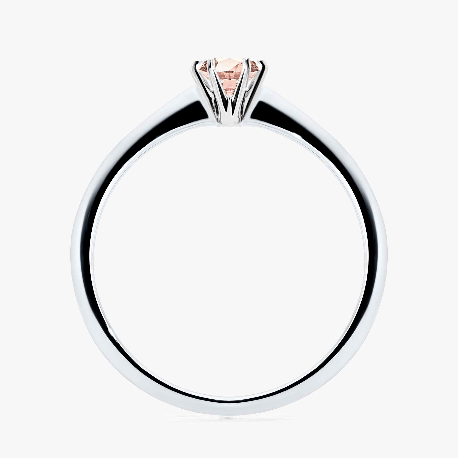 Pierścionek zaręczynowy My Love z białego złota z morganitem 0,25ct
