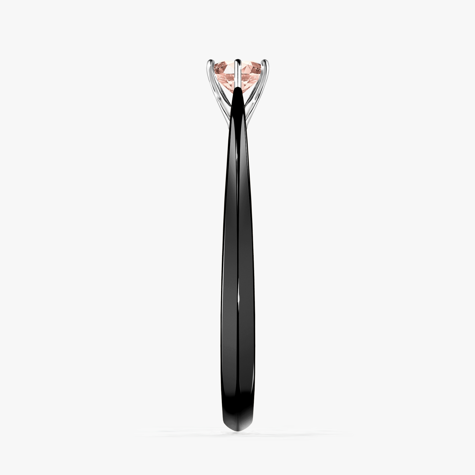 Pierścionek zaręczynowy My Love z czarnego złota z morganitem 0,25ct