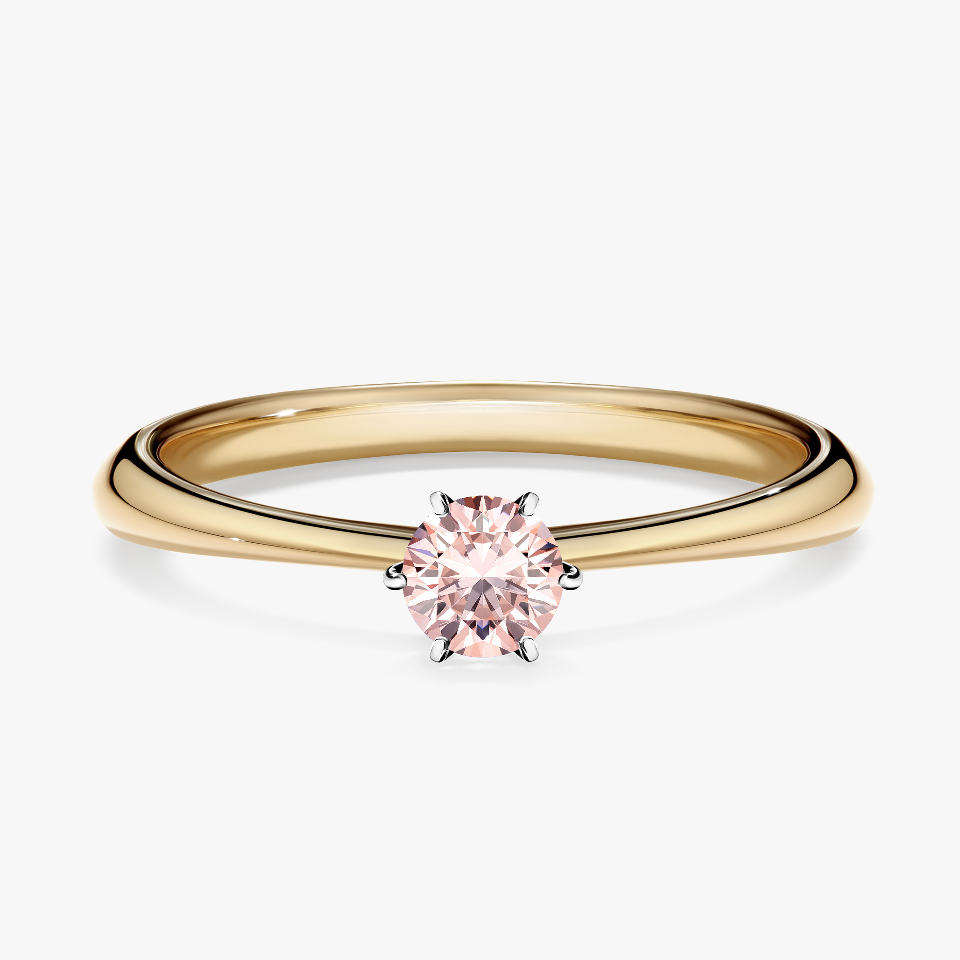 Pierścionek zaręczynowy My Love z żółtego złota z morganitem 0,25ct