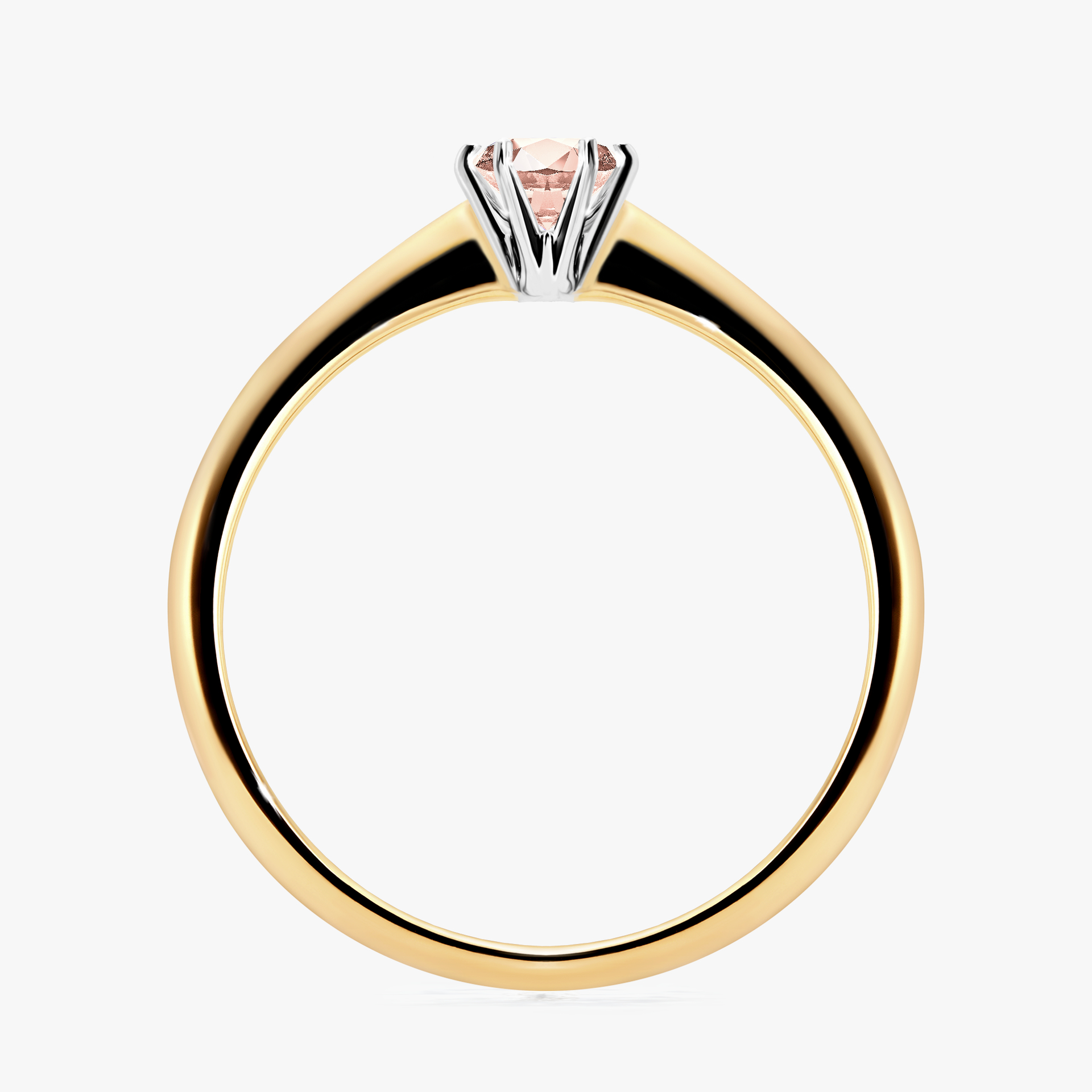 Pierścionek zaręczynowy My Love z żółtego złota z morganitem 0,25ct