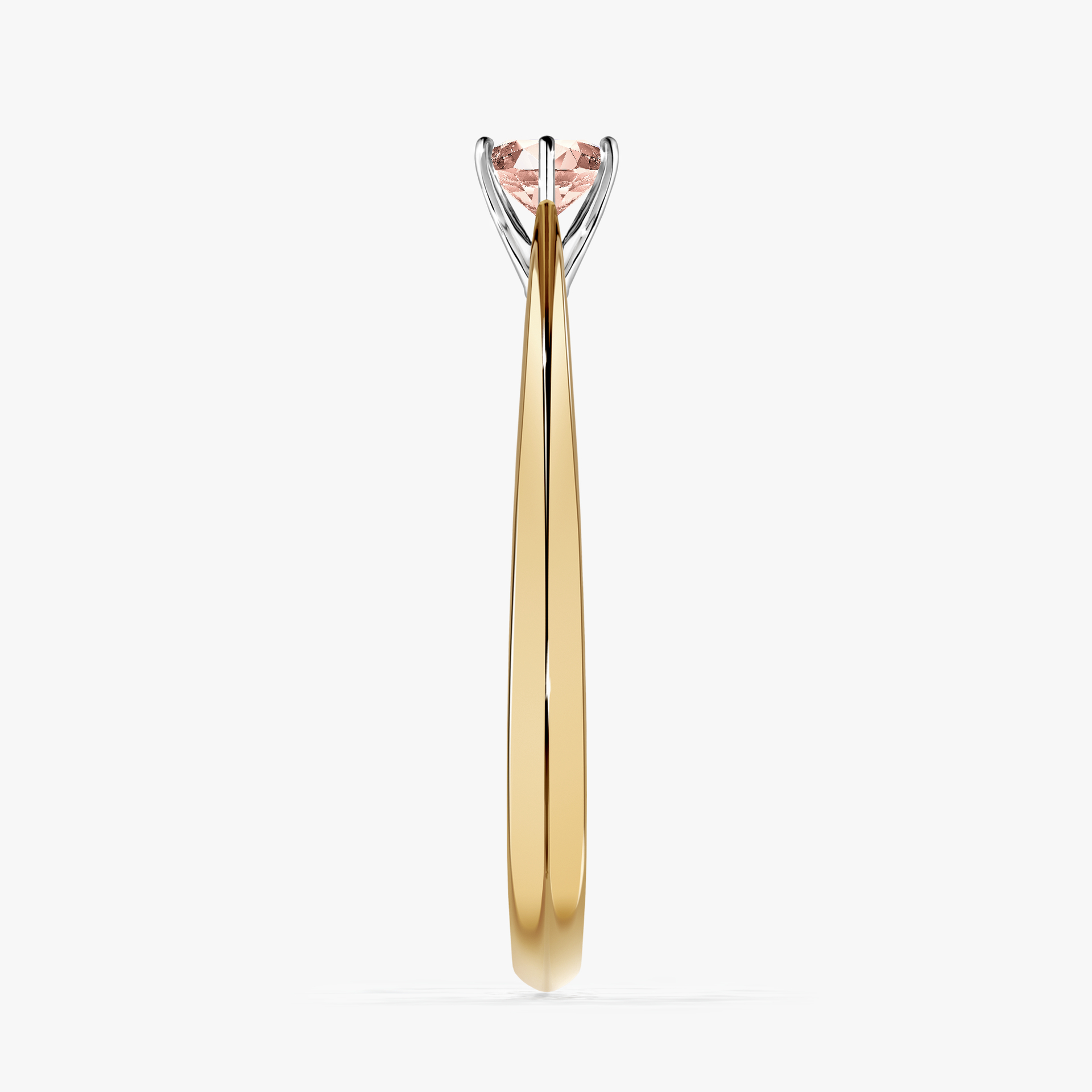 Pierścionek zaręczynowy My Love z żółtego złota z morganitem 0,25ct