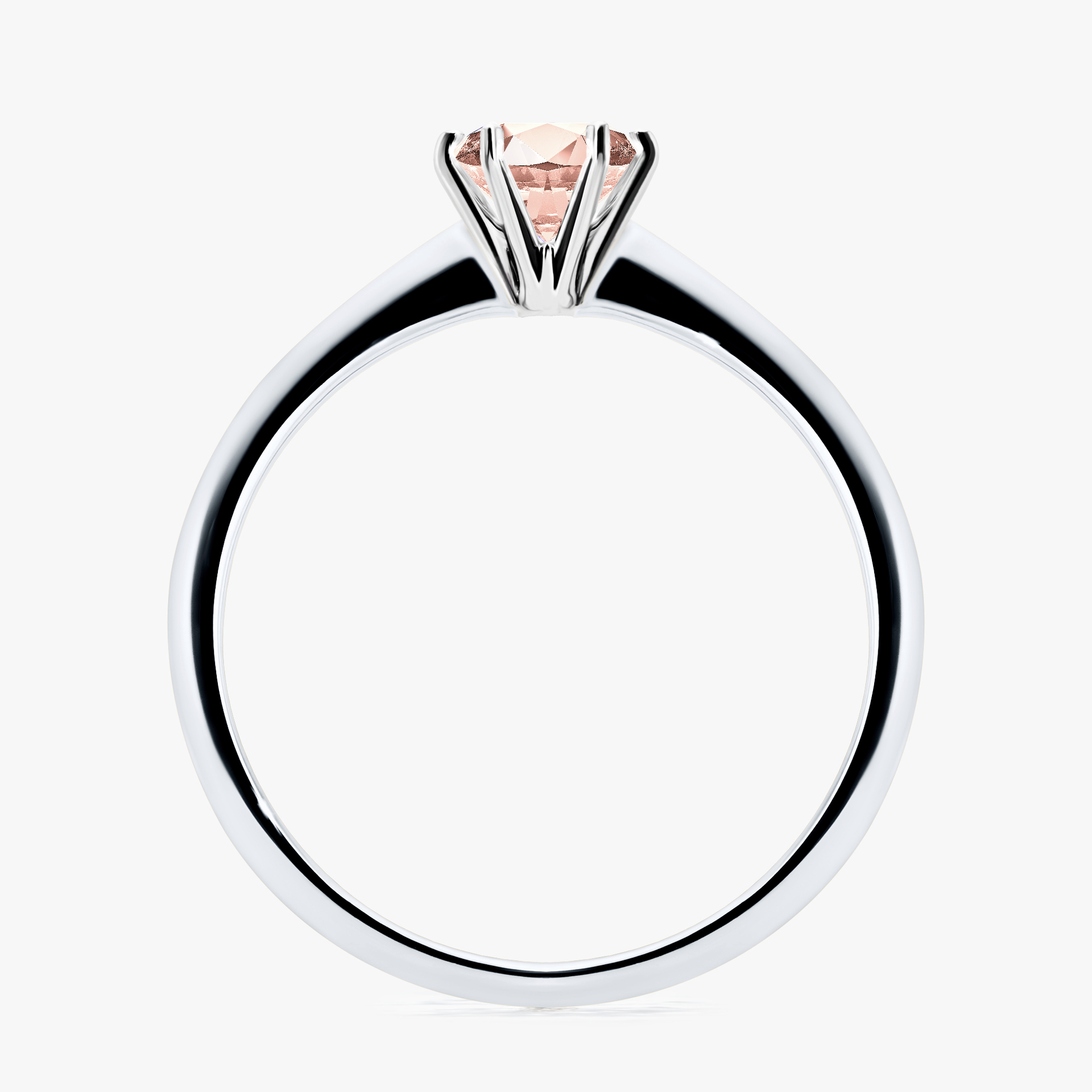 Pierścionek zaręczynowy My Love z białego złota z morganitem 0,50ct