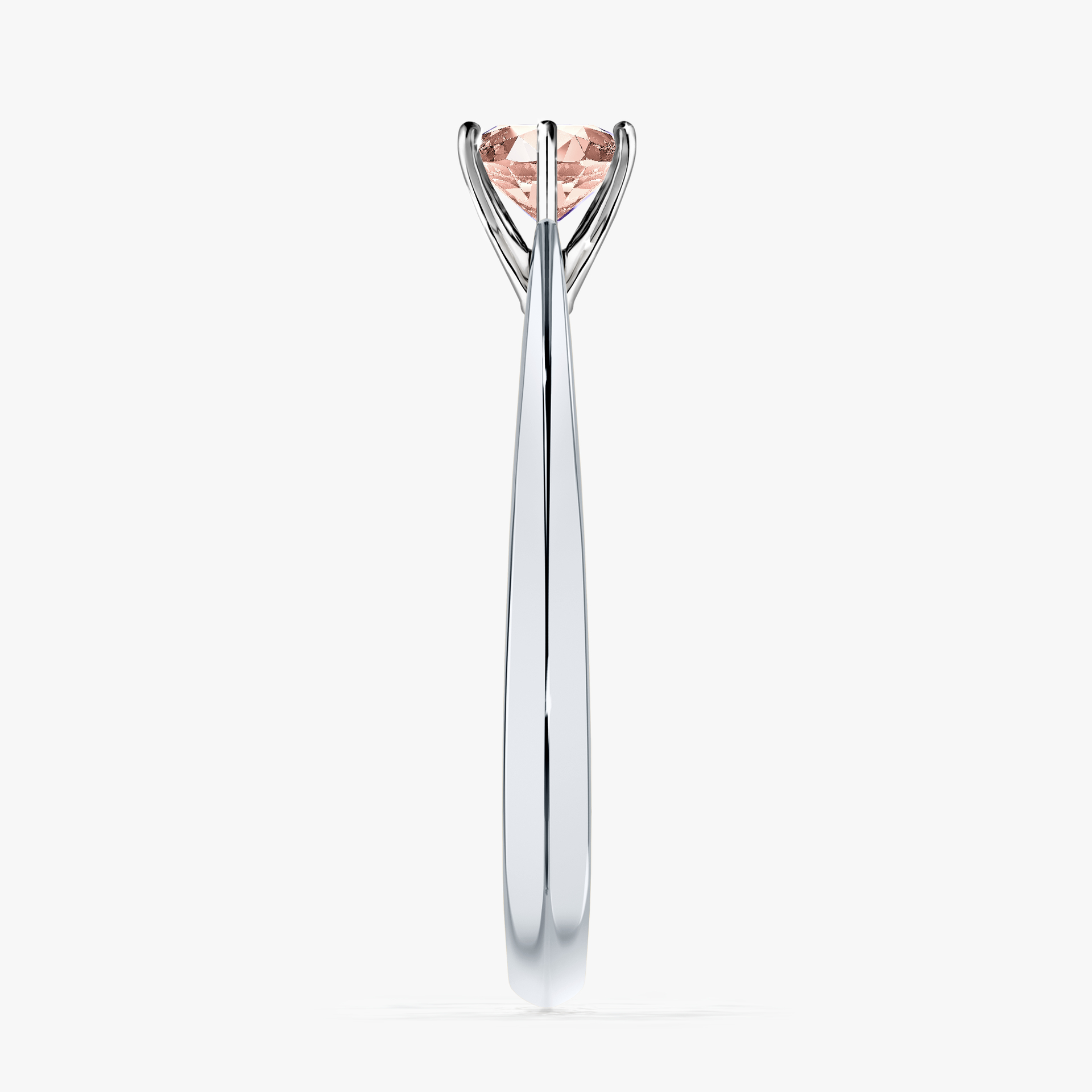 Pierścionek zaręczynowy My Love z białego złota z morganitem 0,50ct