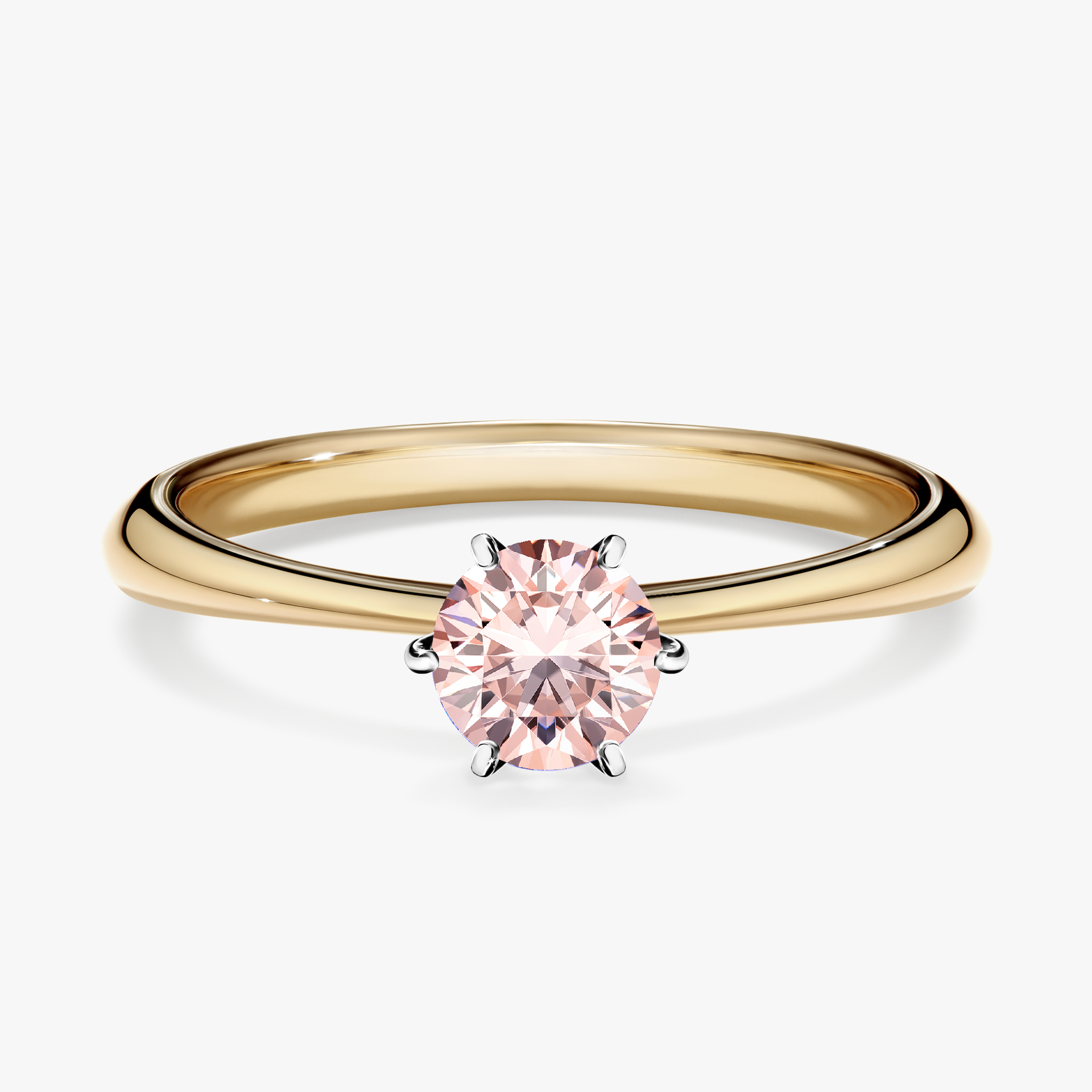 Pierścionek zaręczynowy My Love z żółtego złota z morganitem 0,50ct