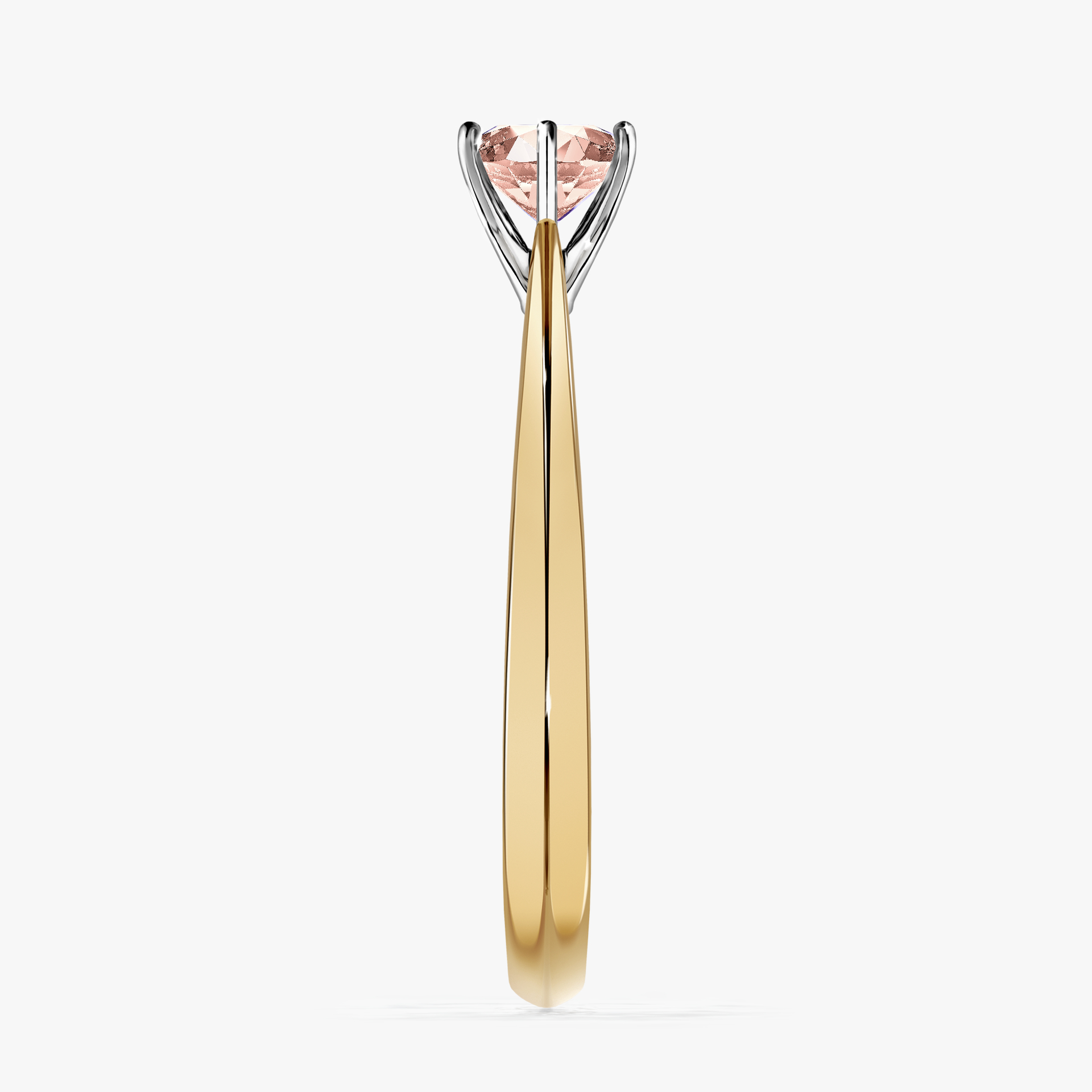 Pierścionek zaręczynowy My Love z żółtego złota z morganitem 0,50ct