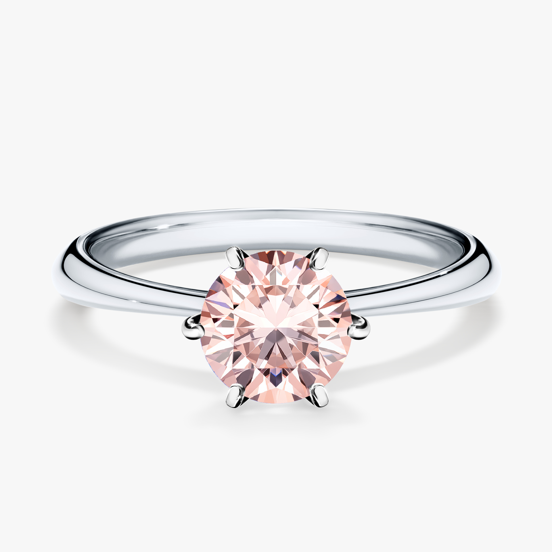 Pierścionek zaręczynowy My Love z białego złota z morganitem 1,00ct