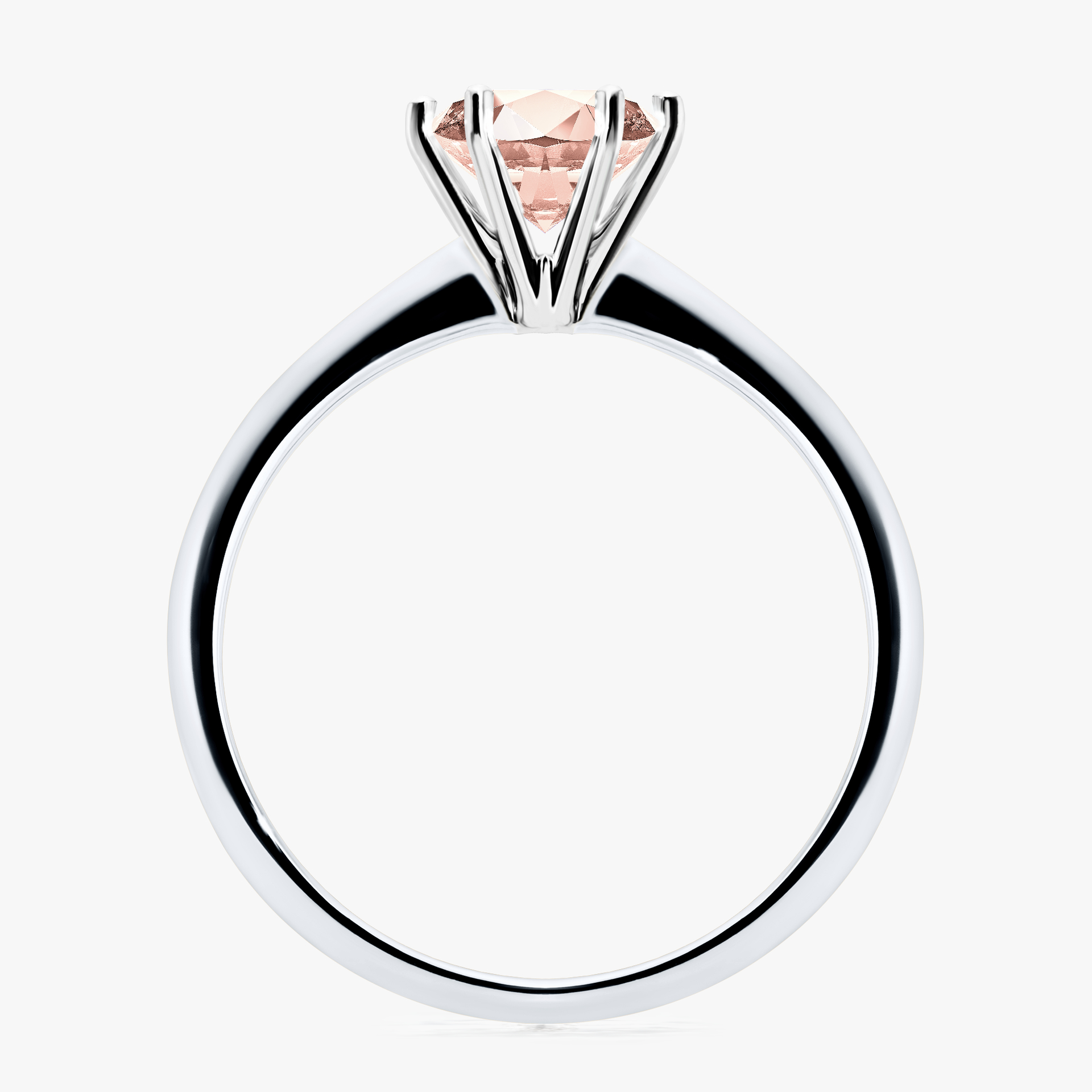 Pierścionek zaręczynowy My Love z białego złota z morganitem 1,00ct