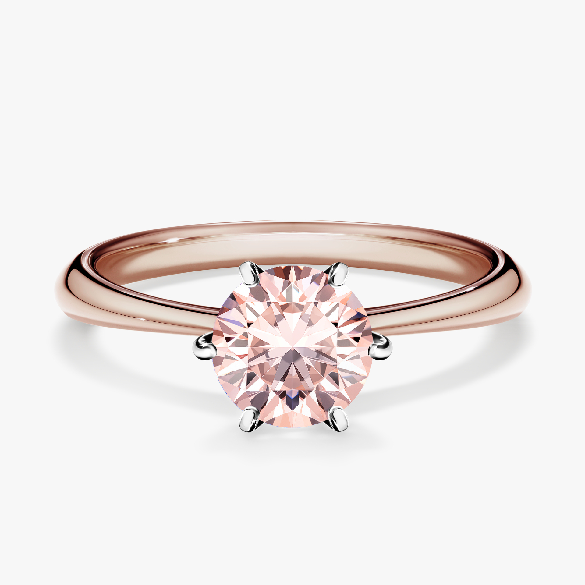 Pierścionek zaręczynowy My Love z różowego złota z morganitem 1,00ct