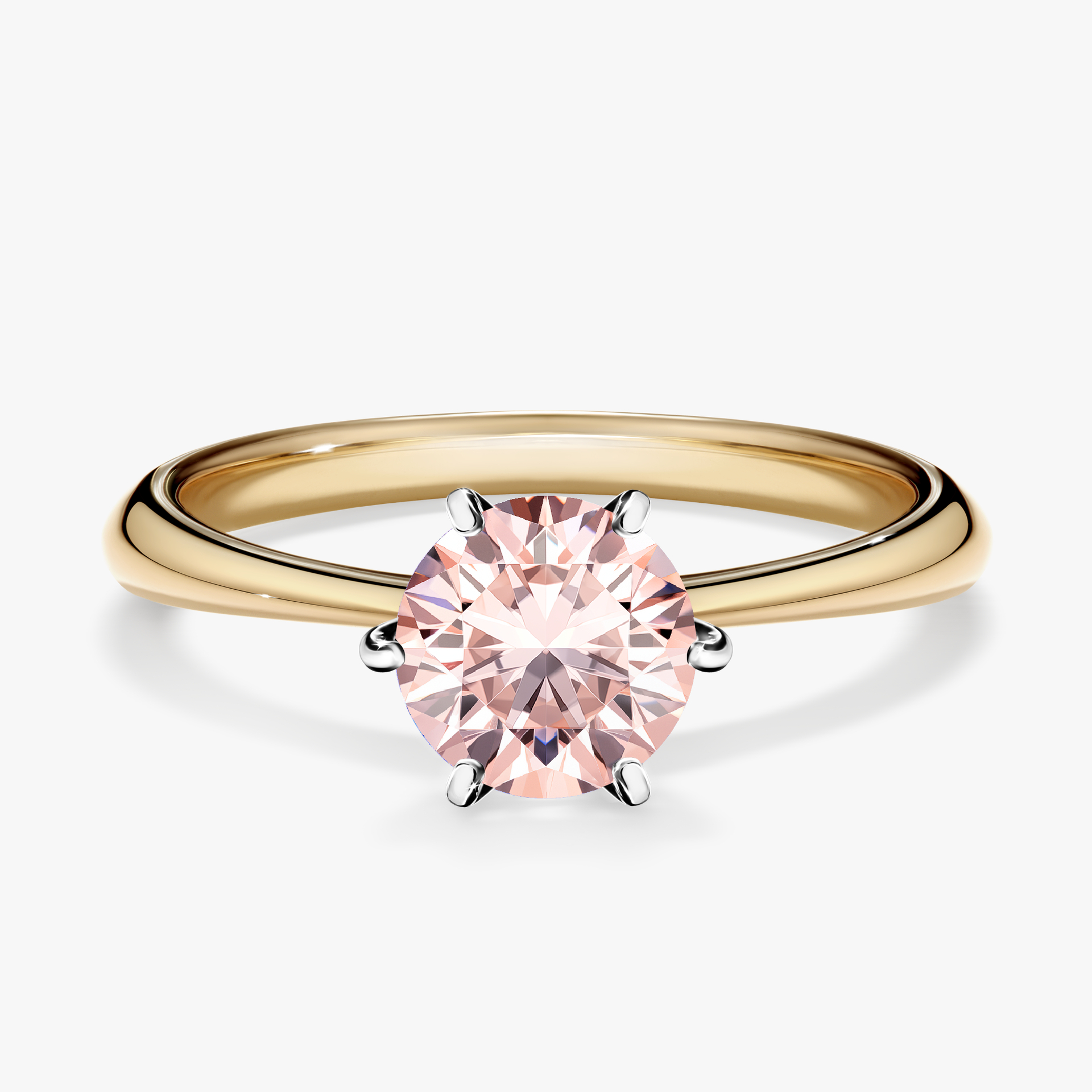 Pierścionek zaręczynowy My Love z żółtego złota z morganitem 1,00ct