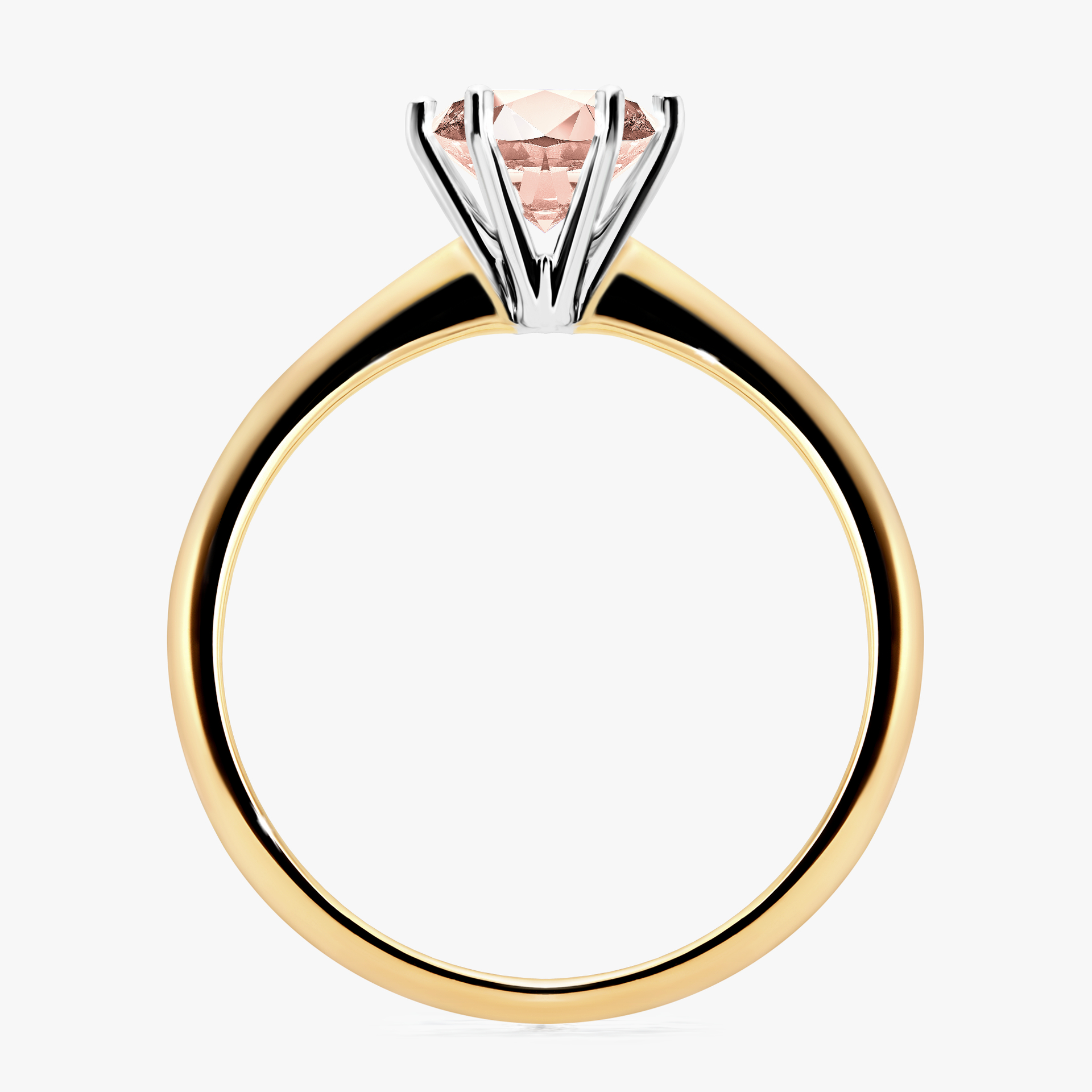 Pierścionek zaręczynowy My Love z żółtego złota z morganitem 1,00ct