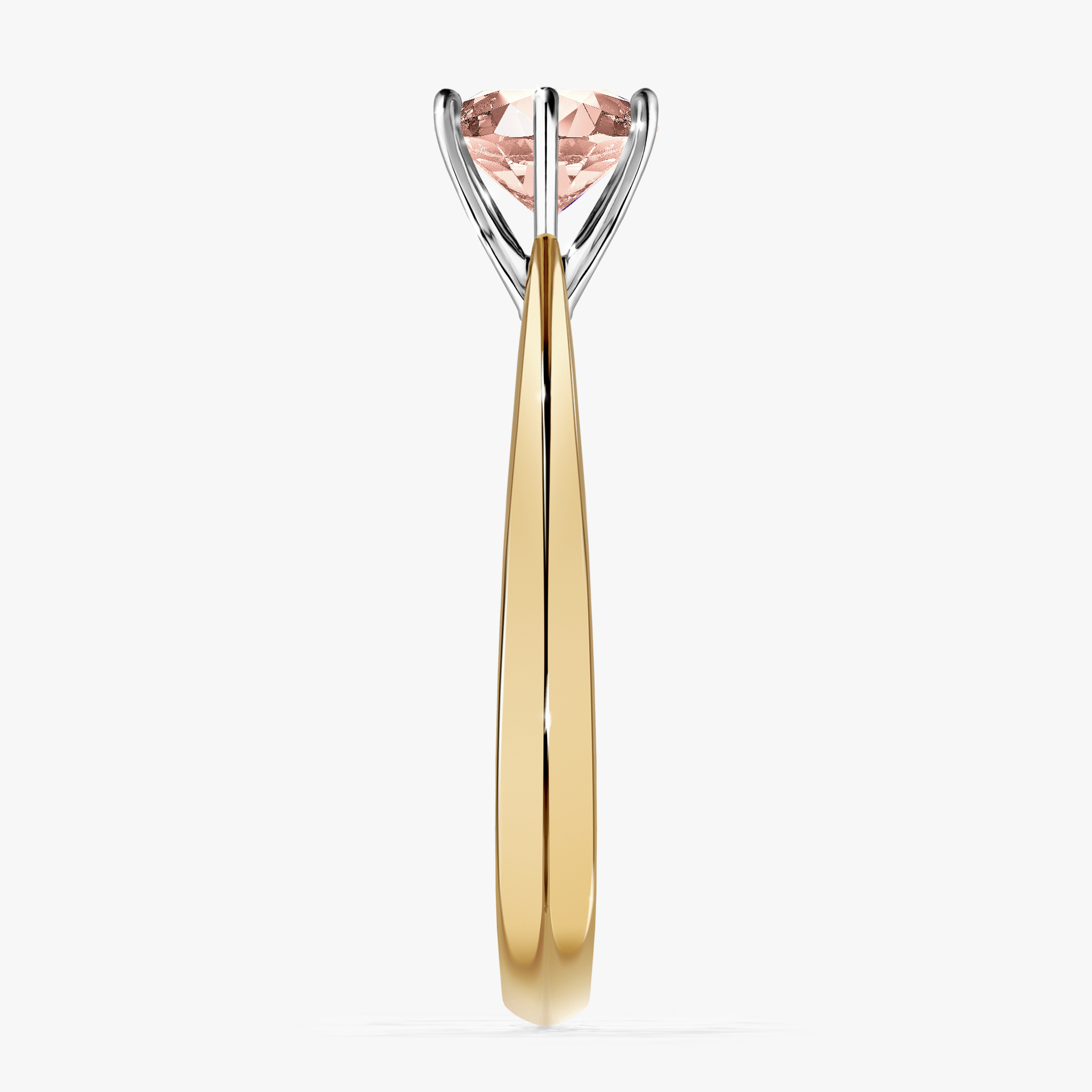 Pierścionek zaręczynowy My Love z żółtego złota z morganitem 1,00ct
