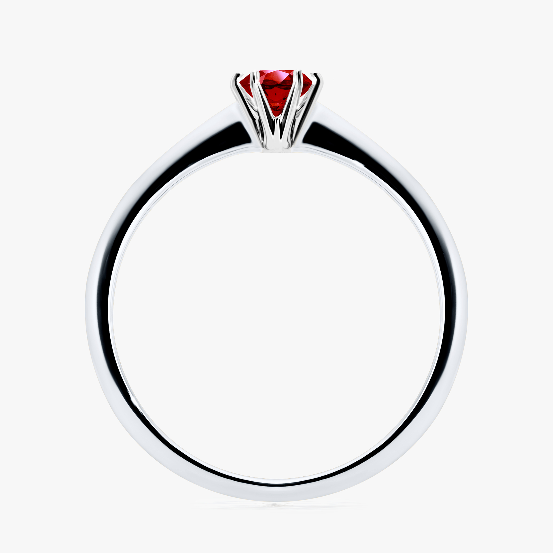 Pierścionek zaręczynowy My Love z białego złota z rubinem 0,25ct