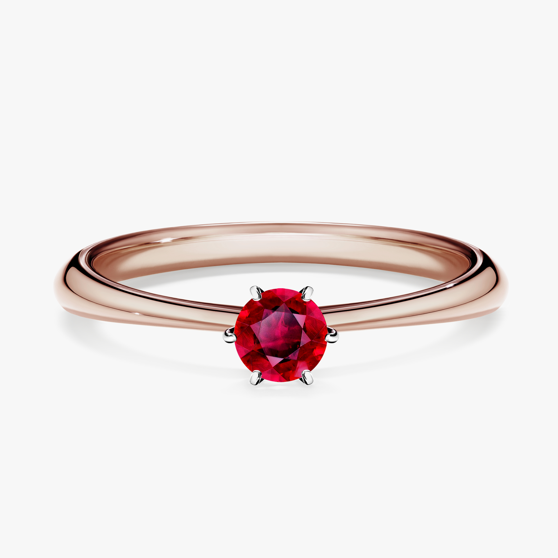 Pierścionek zaręczynowy My Love z różowego złota z rubinem 0,25ct