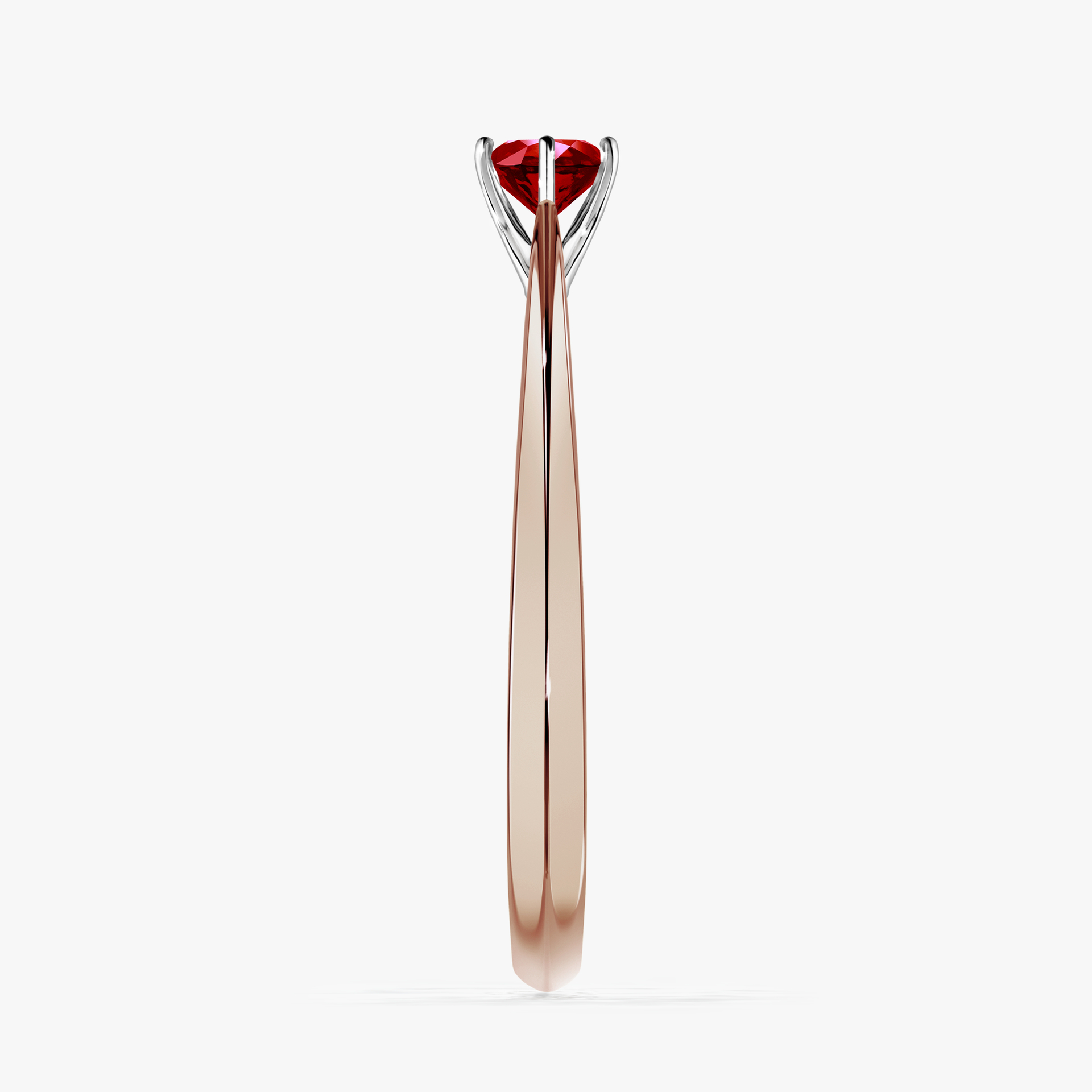 Pierścionek zaręczynowy My Love z różowego złota z rubinem 0,25ct