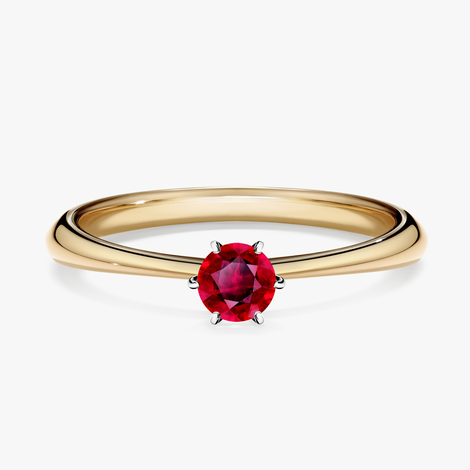 Pierścionek zaręczynowy My Love z żółtego złota z rubinem 0,25ct