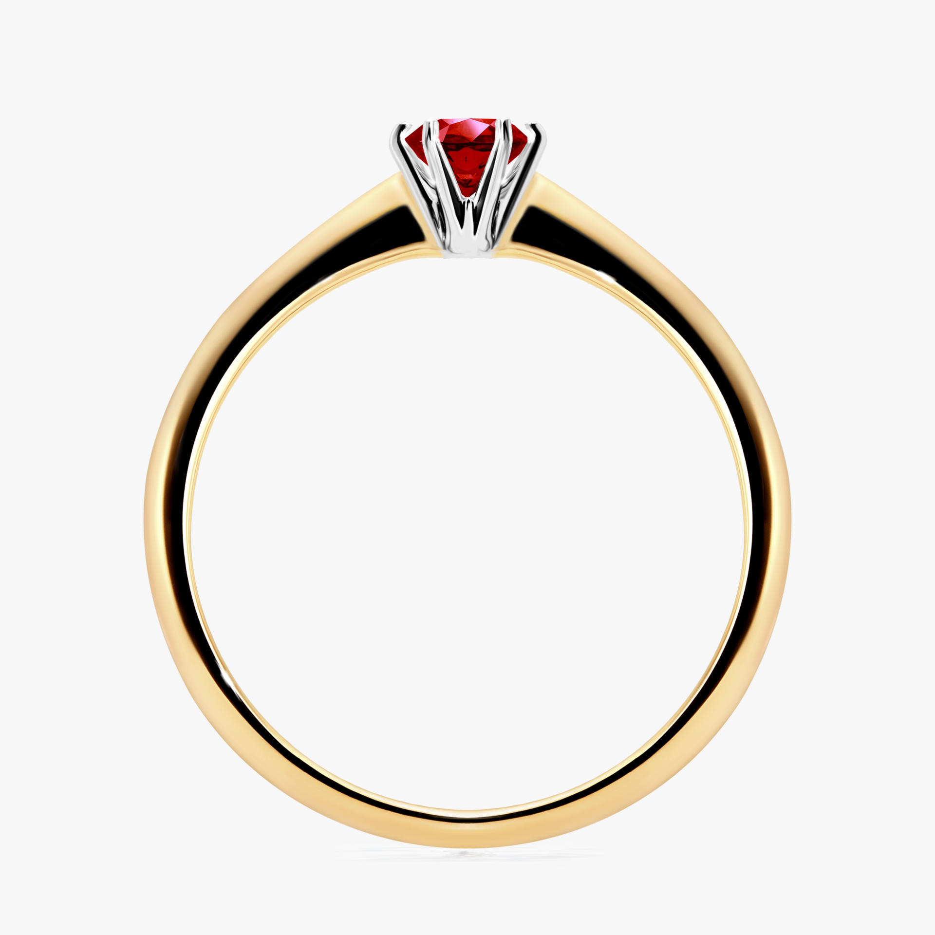 Pierścionek zaręczynowy My Love z żółtego złota z rubinem 0,25ct