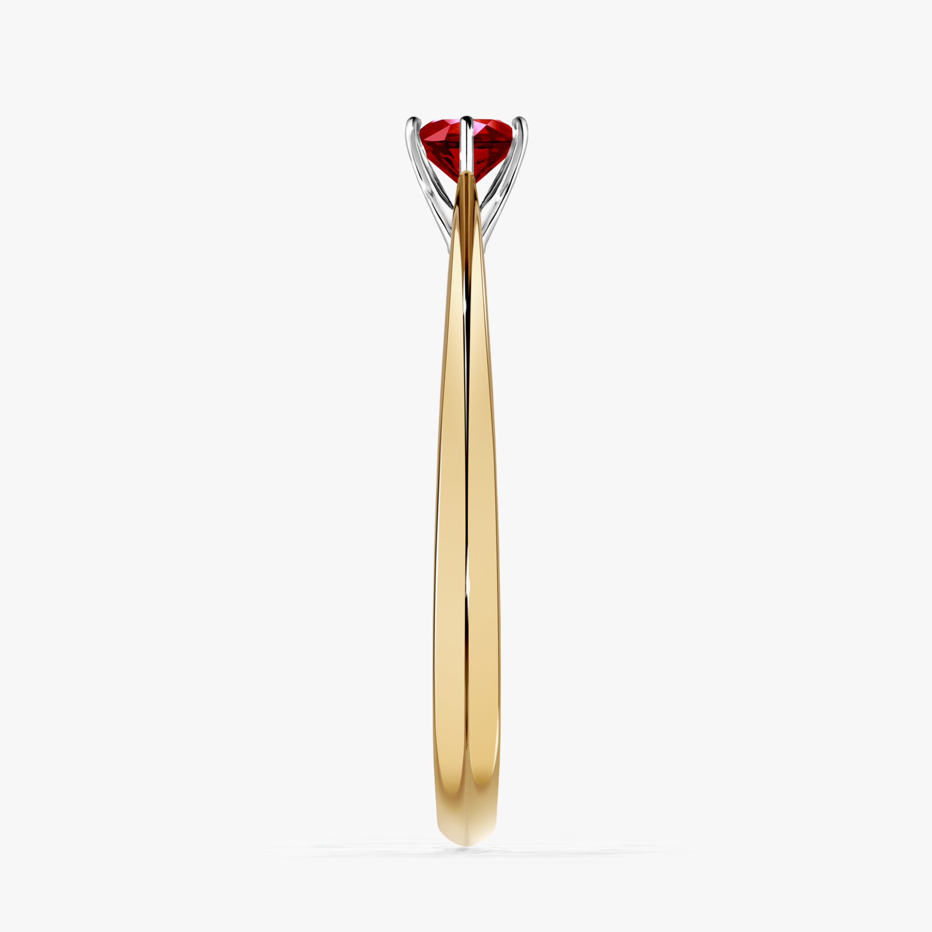 Pierścionek zaręczynowy My Love z żółtego złota z rubinem 0,25ct