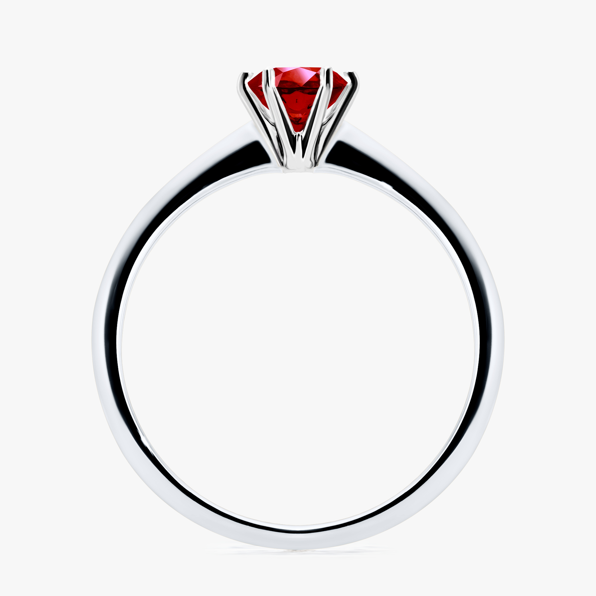 Pierścionek zaręczynowy My Love z białego złota z rubinem 0,50ct