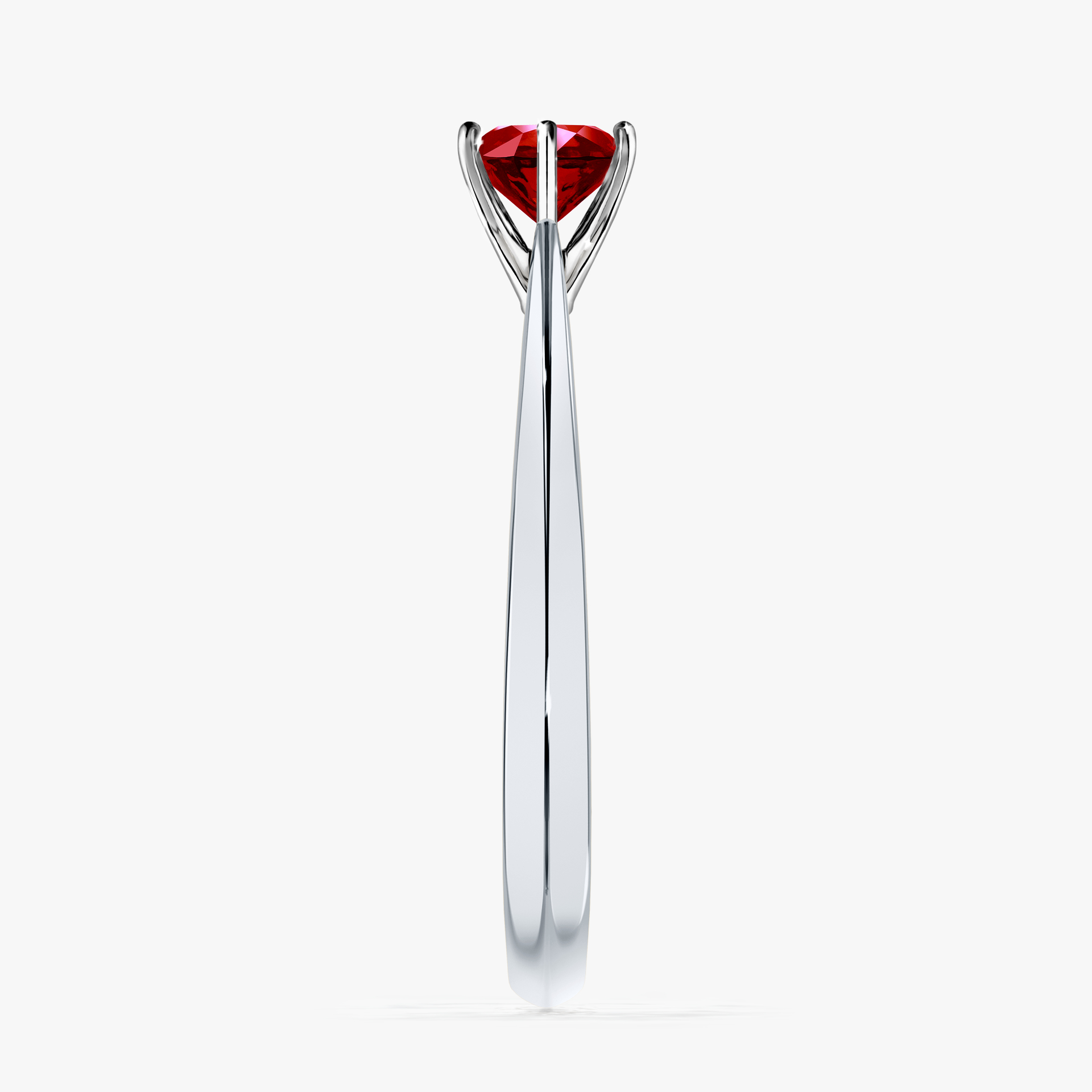 Pierścionek zaręczynowy My Love z białego złota z rubinem 0,50ct
