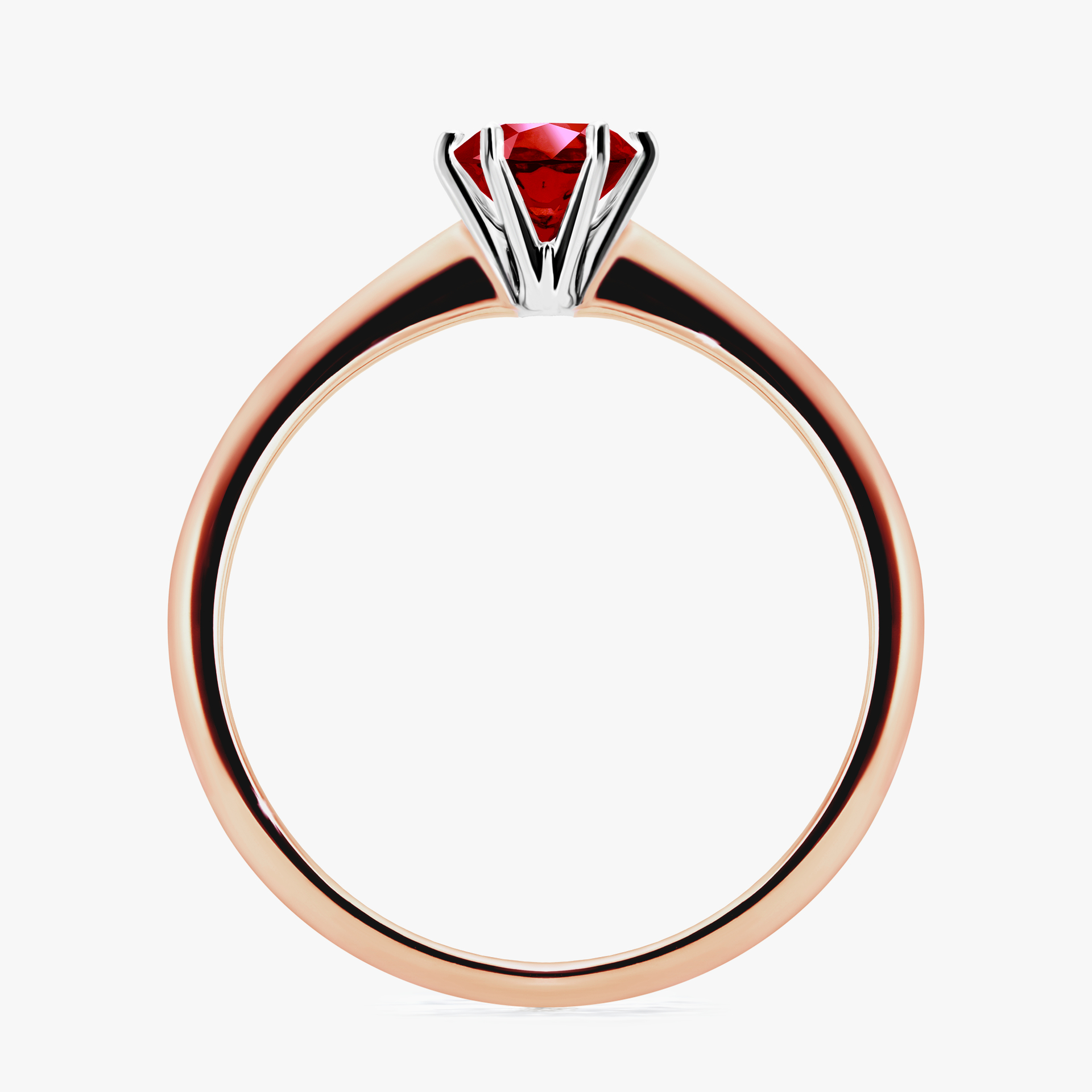 Pierścionek zaręczynowy My Love z różowego złota z rubinem 0,50ct