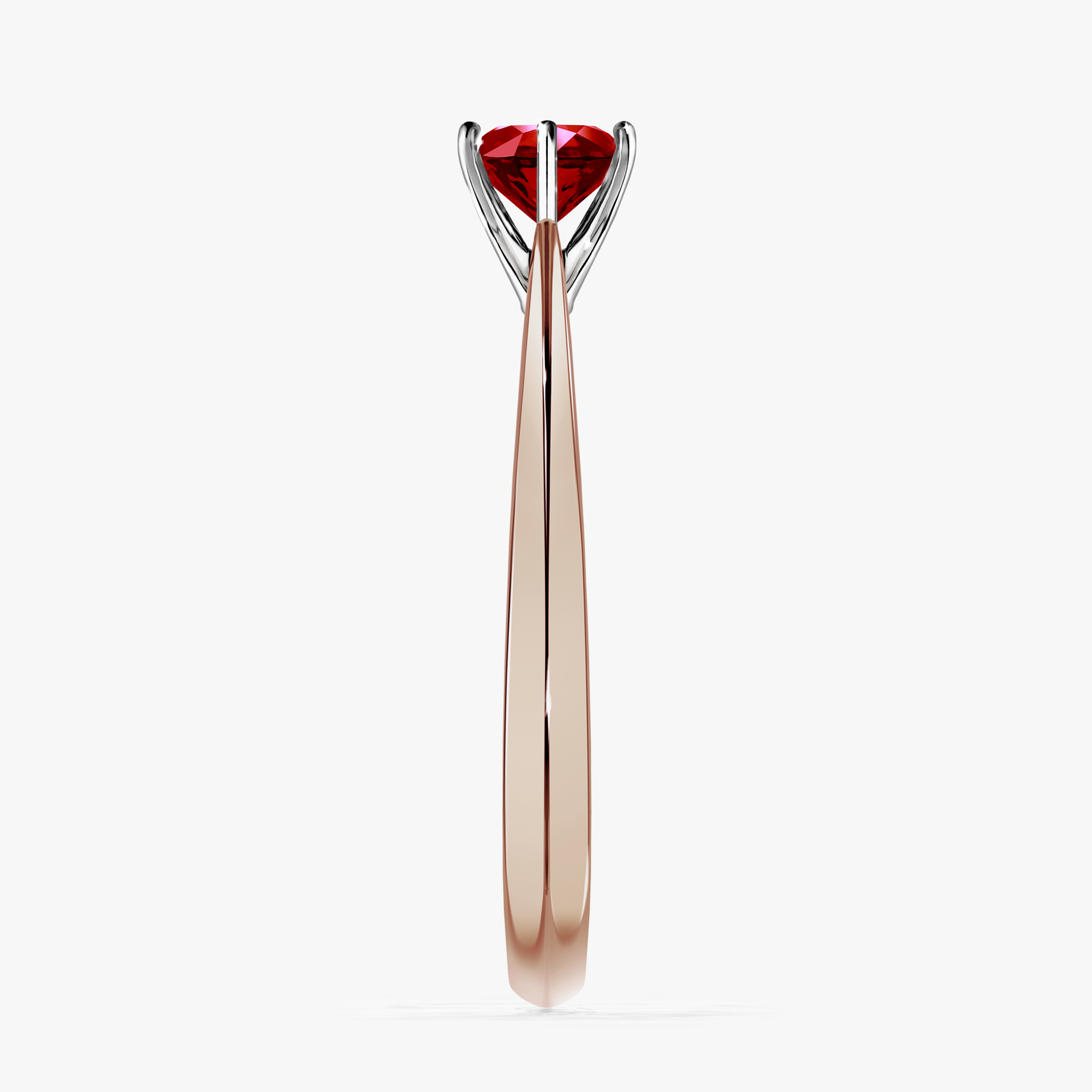 Pierścionek zaręczynowy My Love z różowego złota z rubinem 0,50ct