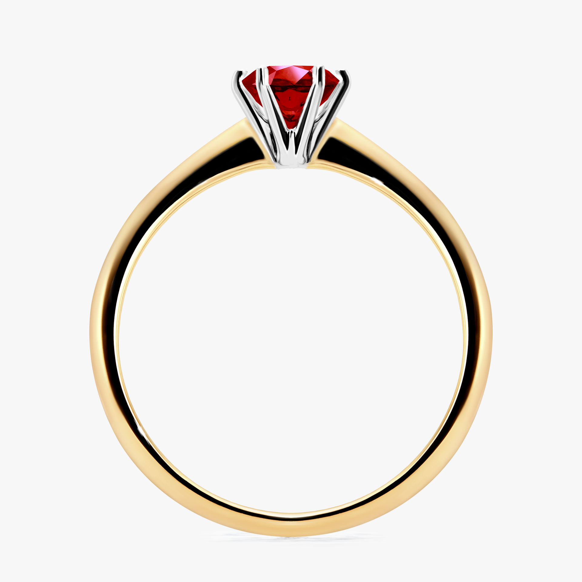 Pierścionek zaręczynowy My Love z żółtego złota z rubinem 0,50ct