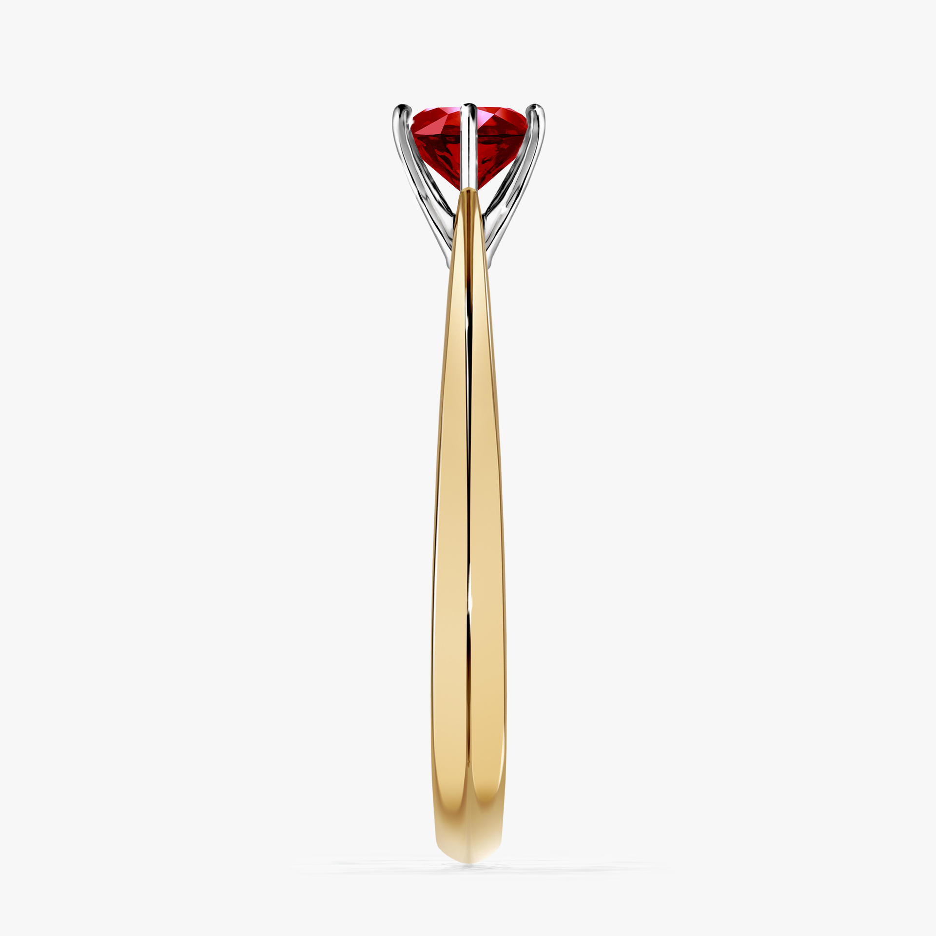 Pierścionek zaręczynowy My Love z żółtego złota z rubinem 0,50ct