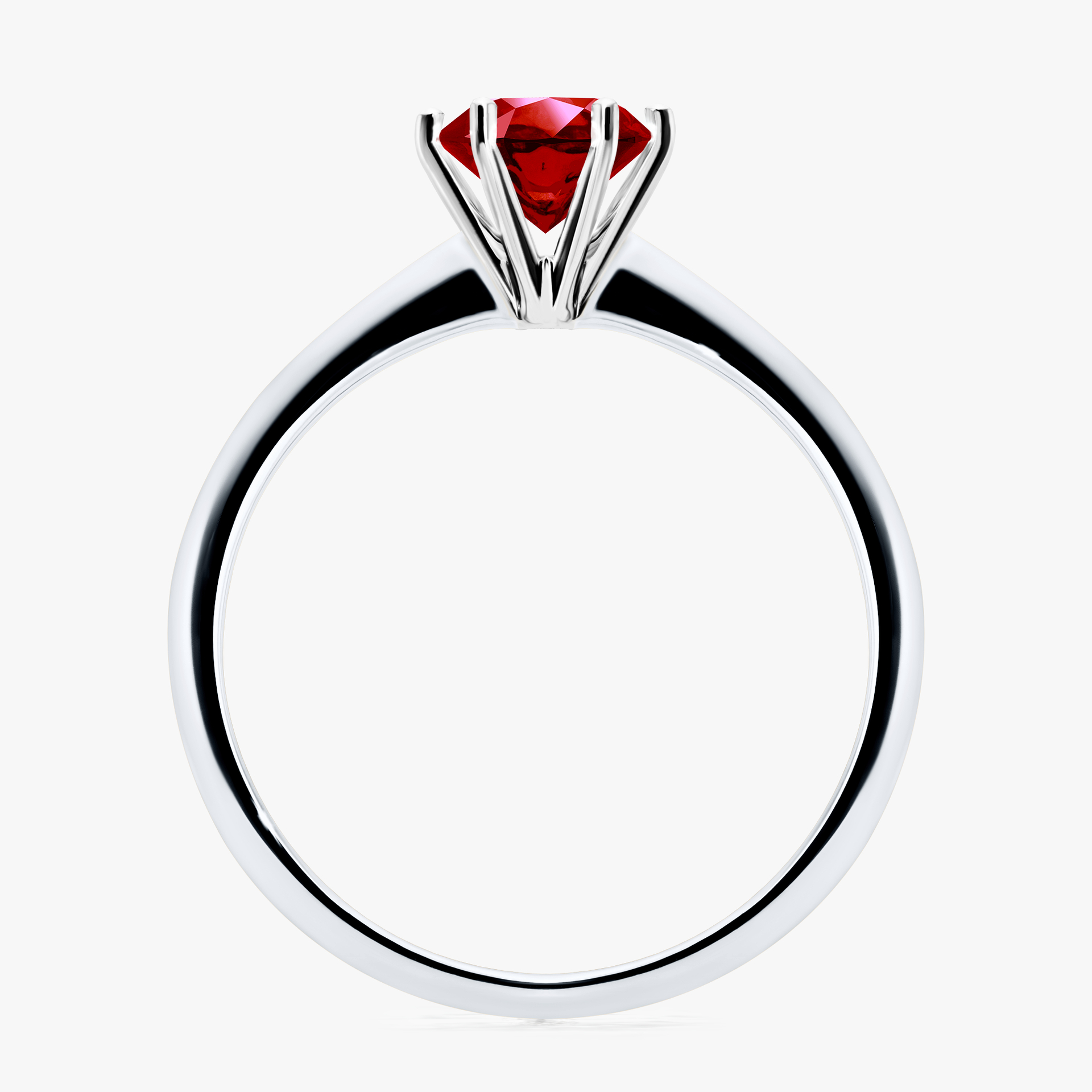 Pierścionek zaręczynowy My Love z białego złota z rubinem 0,80ct