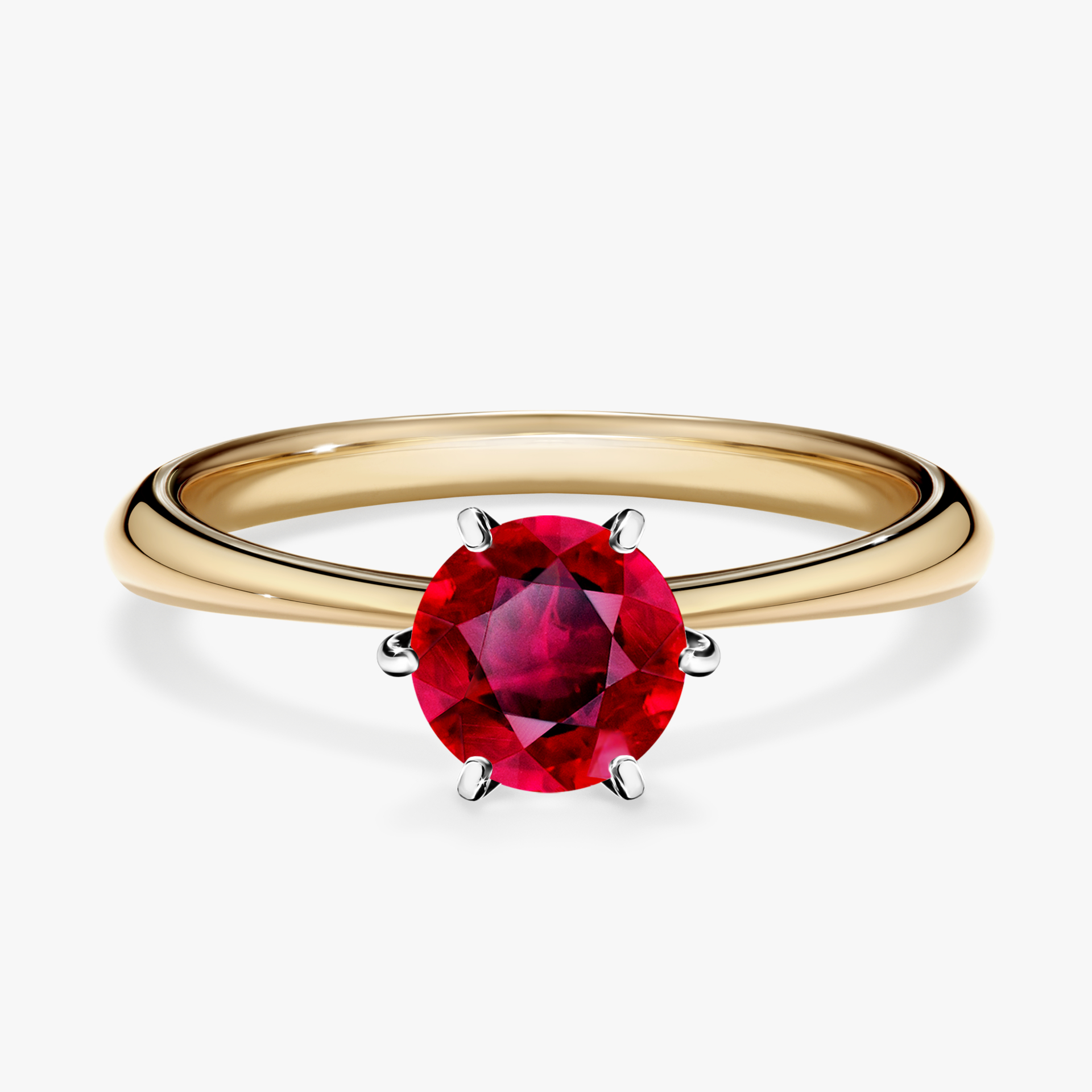 Pierścionek zaręczynowy My Love z żółtego złota z rubinem 0,80ct