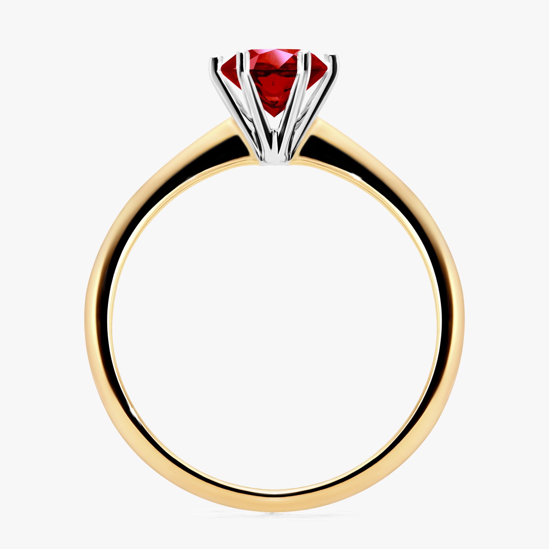 Pierścionek zaręczynowy My Love z żółtego złota z rubinem 0,80ct