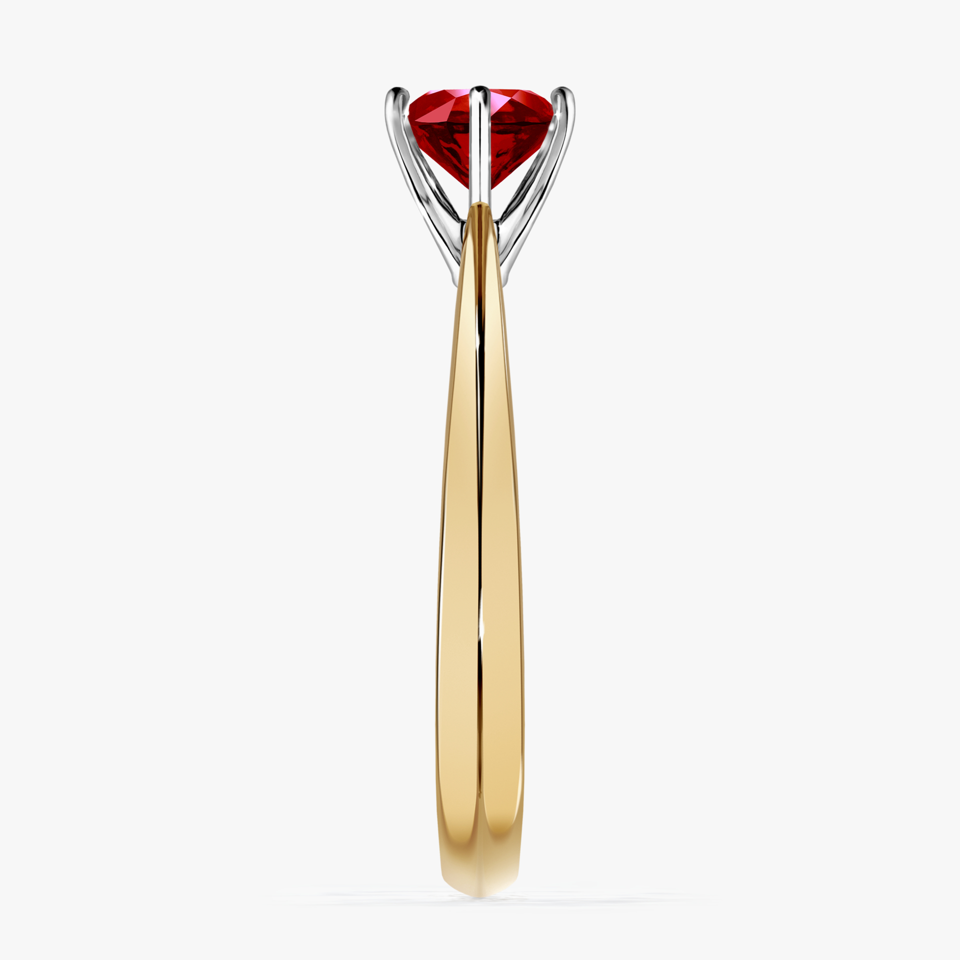 Pierścionek zaręczynowy My Love z żółtego złota z rubinem 0,80ct