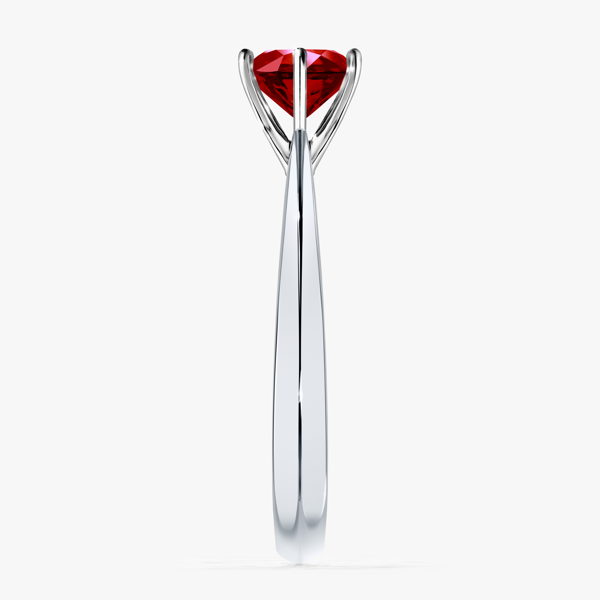 Pierścionek zaręczynowy My Love z białego złota z rubinem 1,00ct