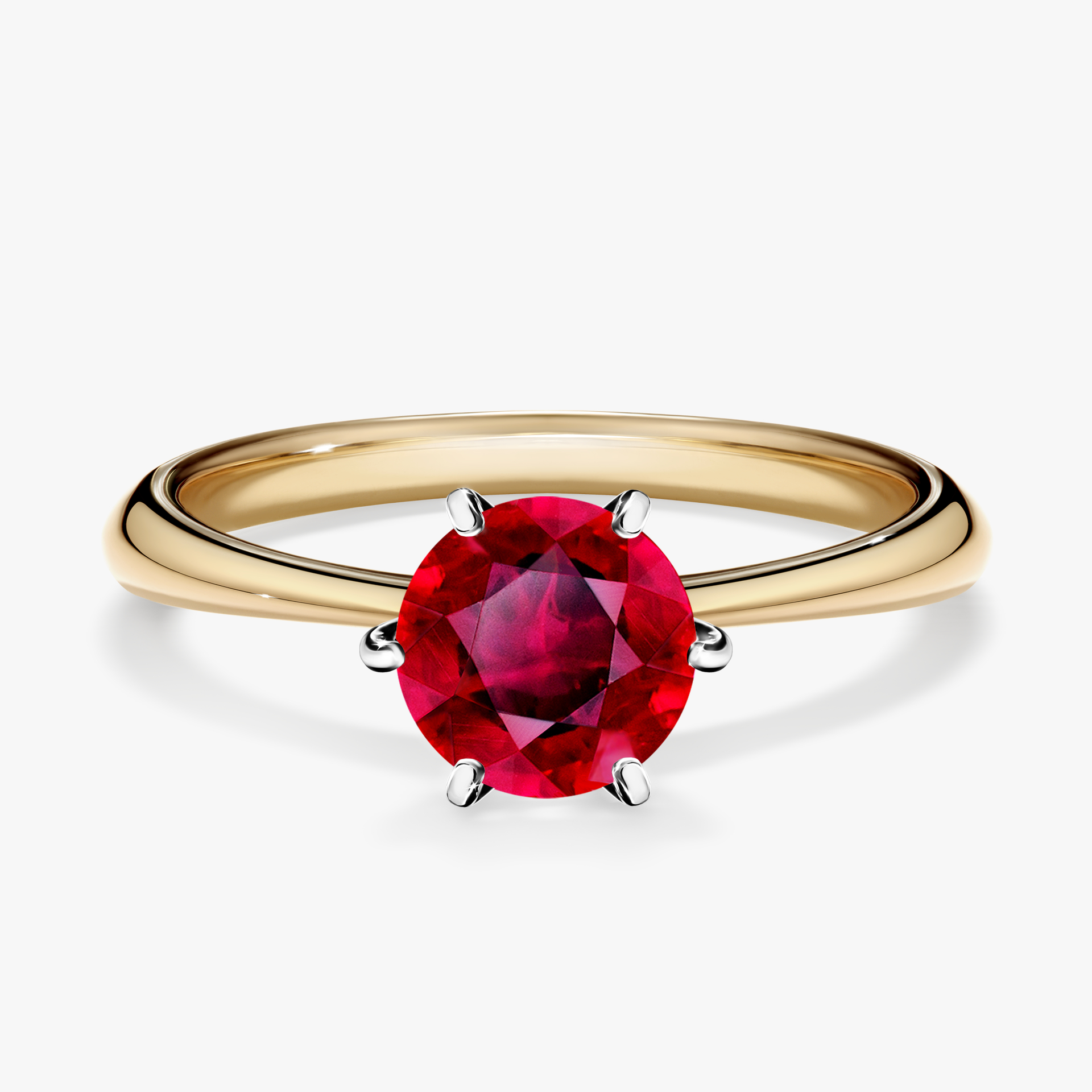 Pierścionek zaręczynowy My Love z żółtego złota z rubinem 1,00ct