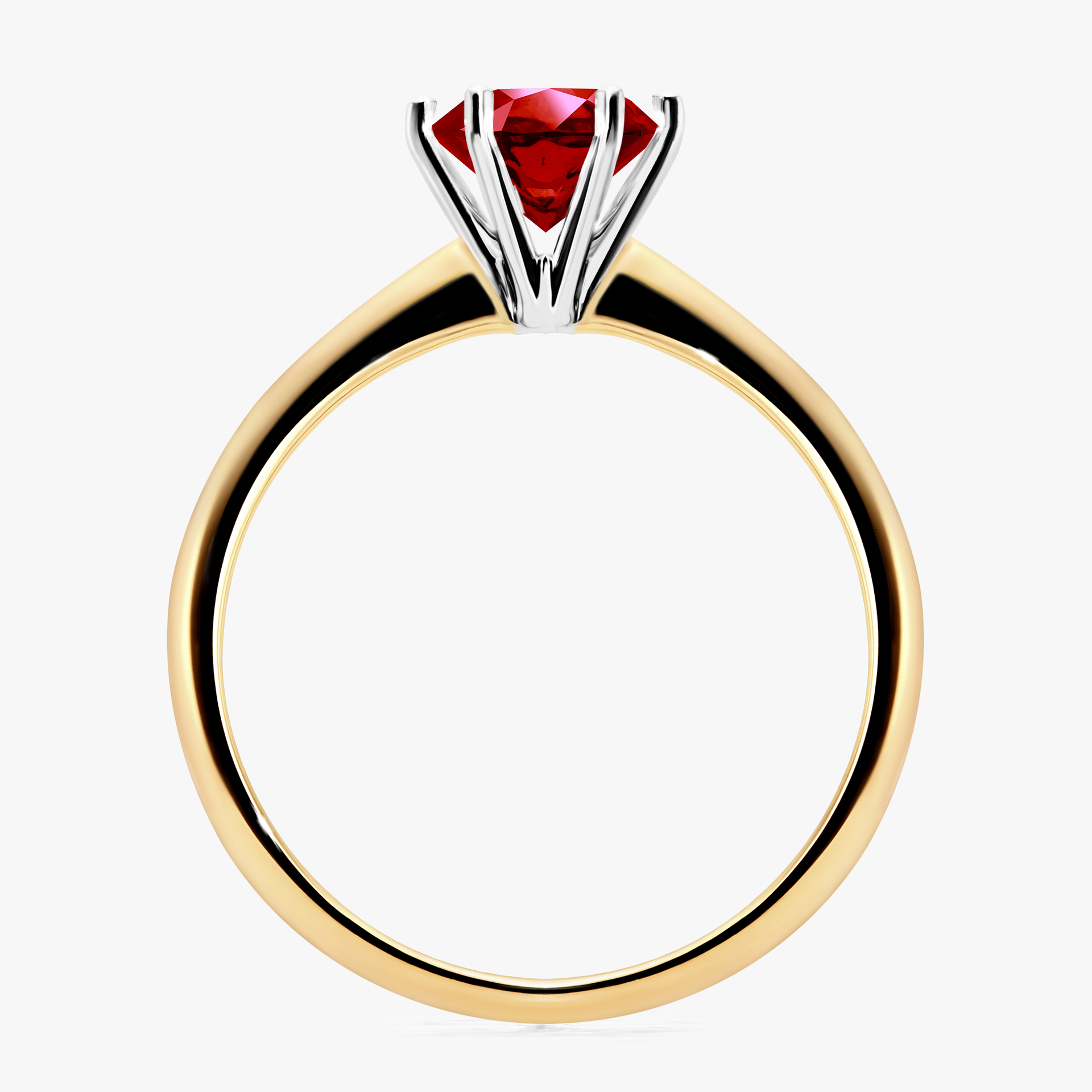Pierścionek zaręczynowy My Love z żółtego złota z rubinem 1,00ct