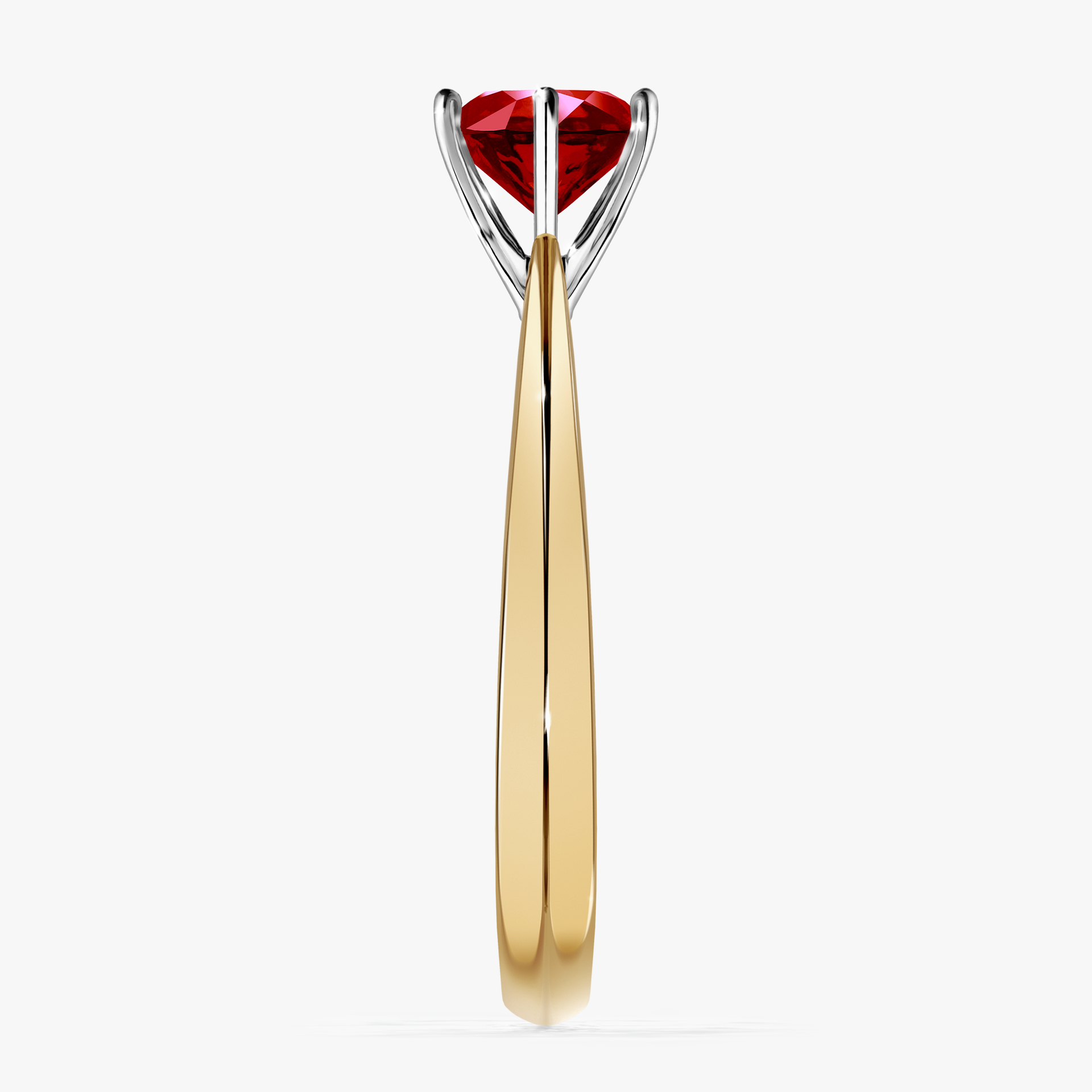 Pierścionek zaręczynowy My Love z żółtego złota z rubinem 1,00ct