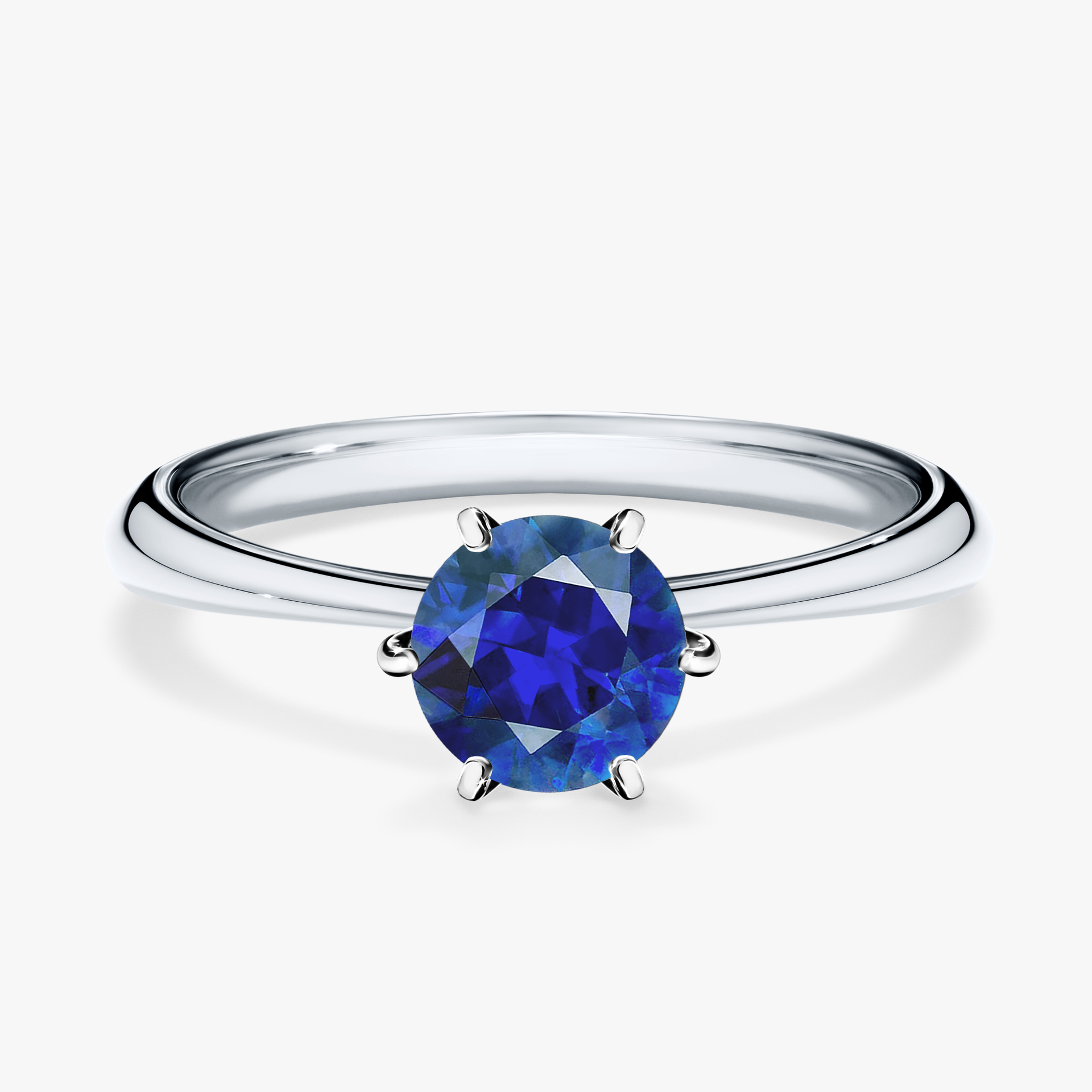 Pierścionek zaręczynowy My Love z białego złota z szafirem niebieskim 0,80ct