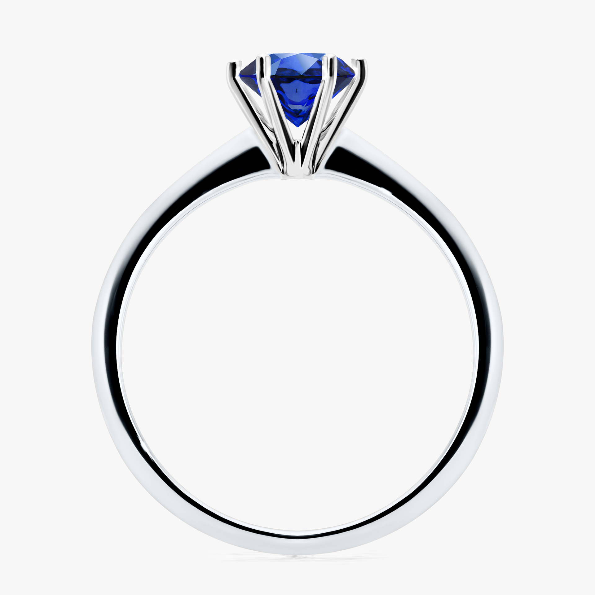 Pierścionek zaręczynowy My Love z białego złota z szafirem niebieskim 0,80ct