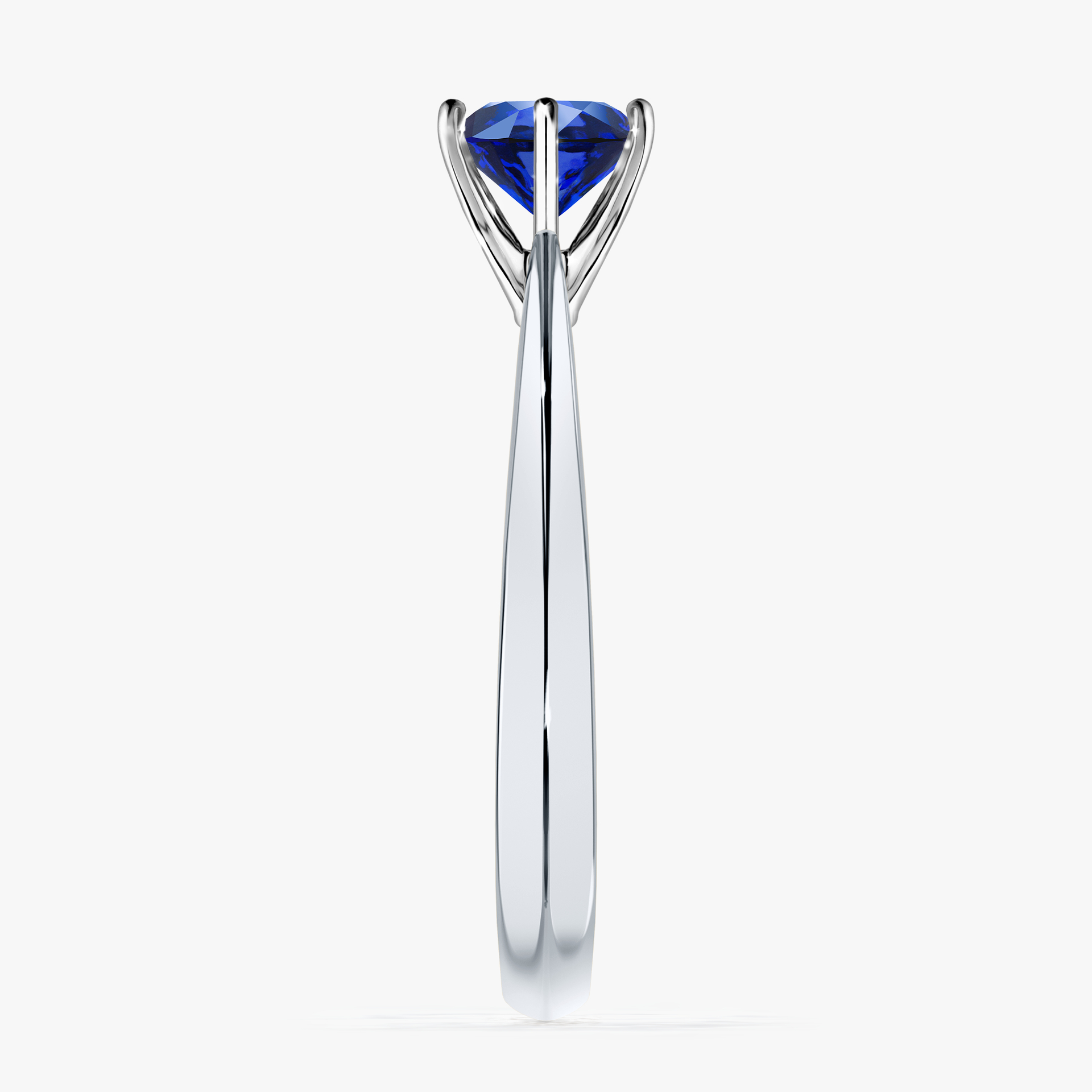 Pierścionek zaręczynowy My Love z białego złota z szafirem niebieskim 0,80ct