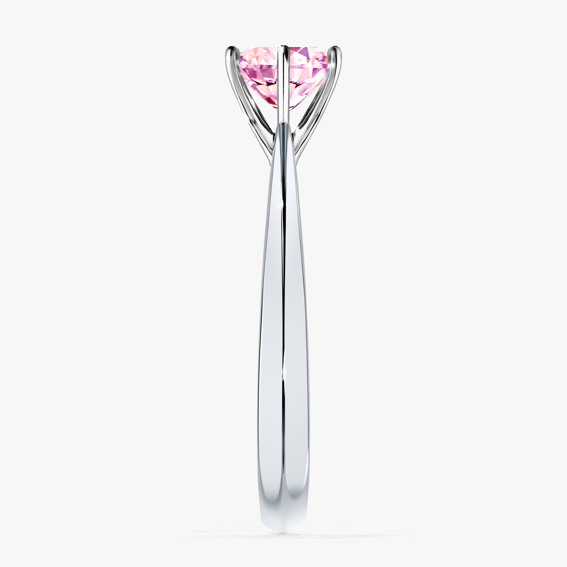 Pierścionek zaręczynowy My Love z białego złota z szafirem różowym 1,00ct