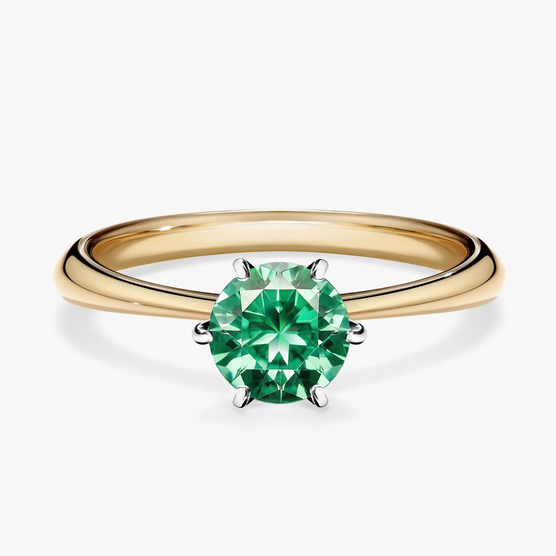 Pierścionek zaręczynowy My Love z żółtego złota ze szmaragdem 0,80ct