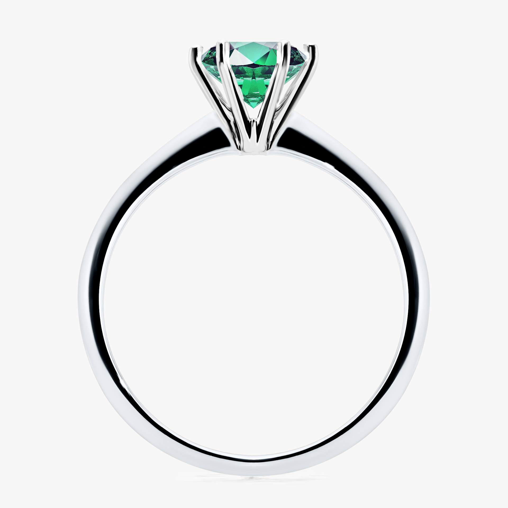 Pierścionek zaręczynowy My Love z białego złota ze szmaragdem 1,00ct