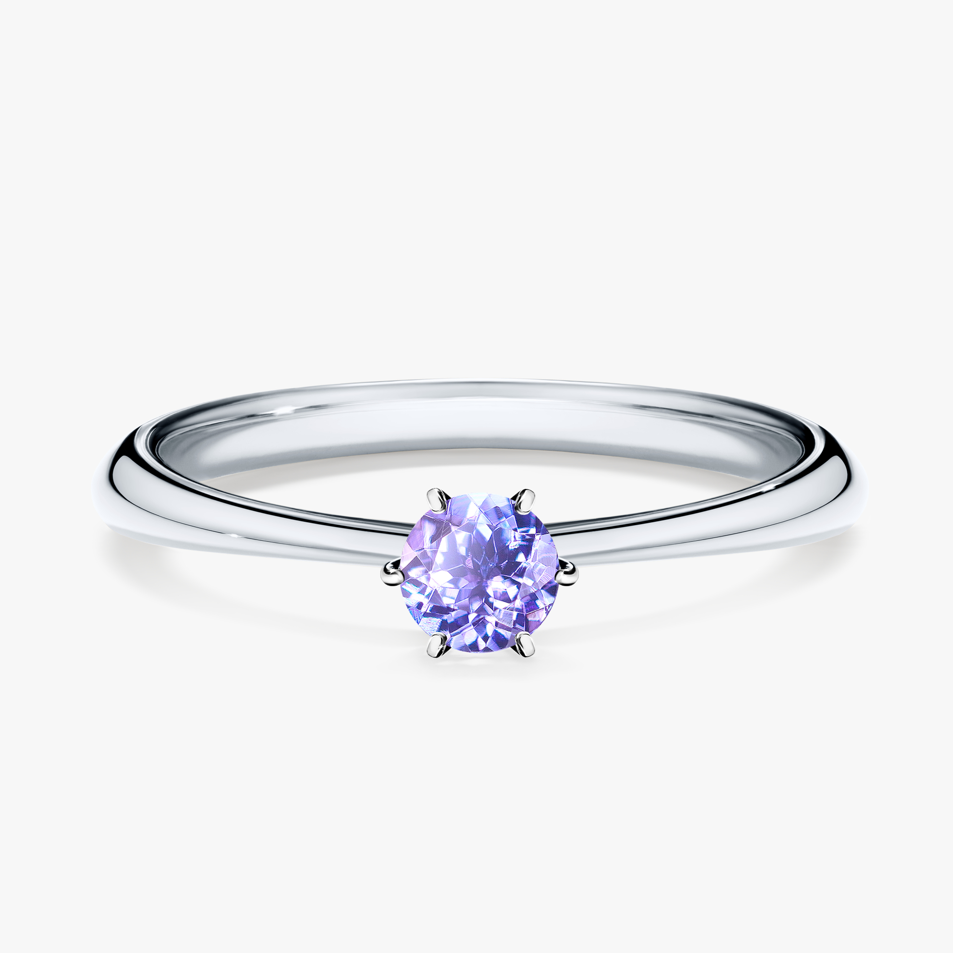 Pierścionek zaręczynowy My Love z białego złota z tanzanitem 0,25ct