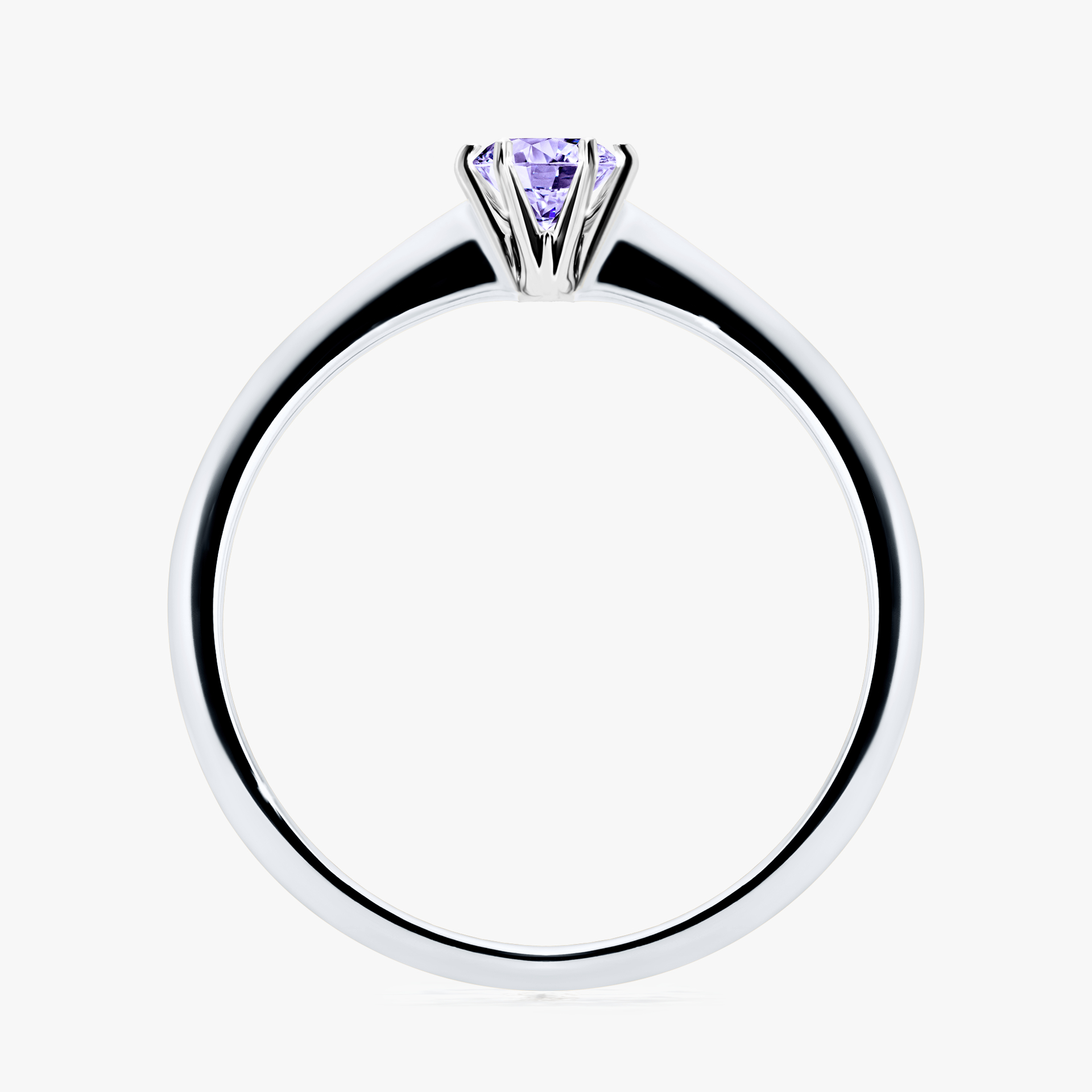 Pierścionek zaręczynowy My Love z białego złota z tanzanitem 0,25ct