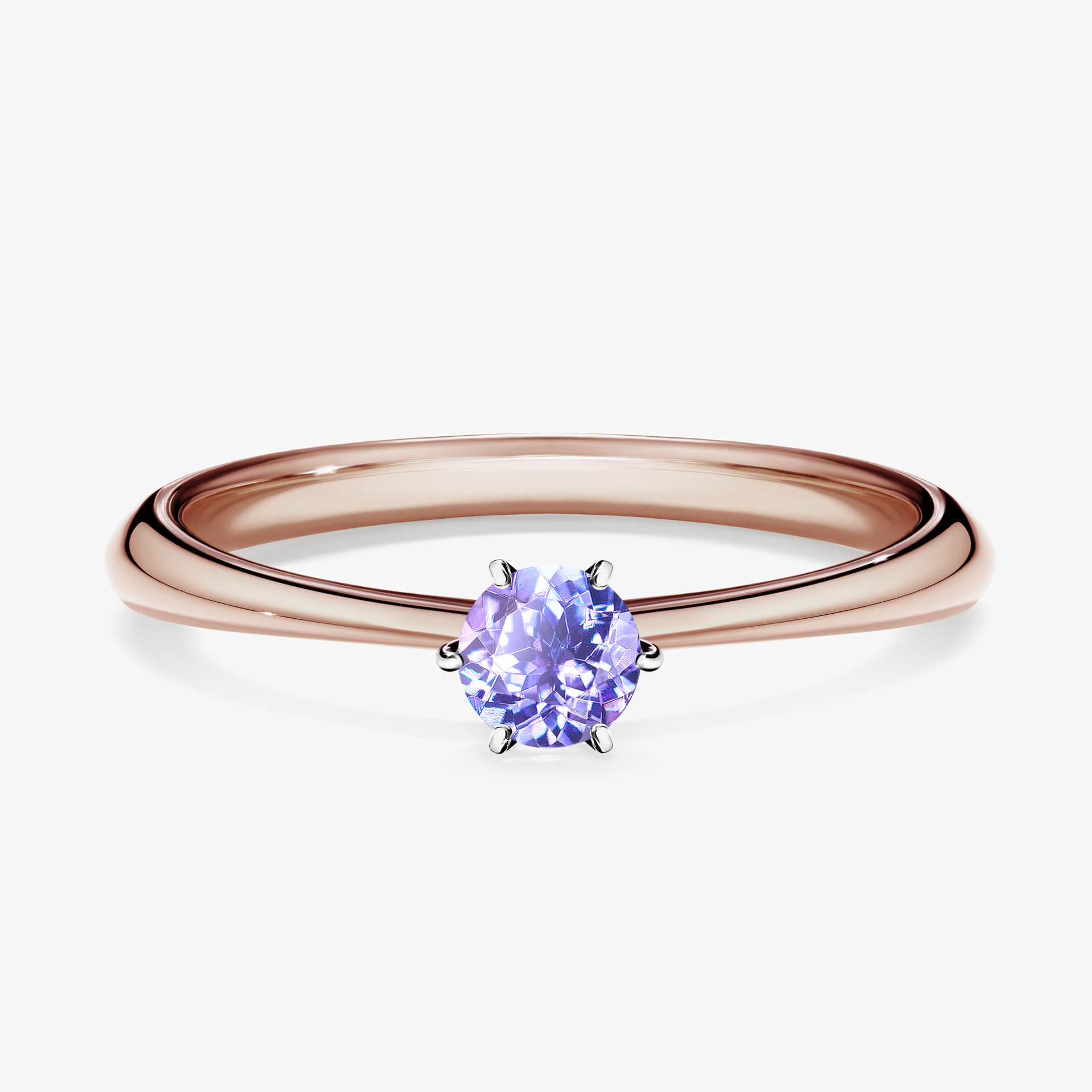 Pierścionek zaręczynowy My Love z różowego złota z tanzanitem 0,25ct
