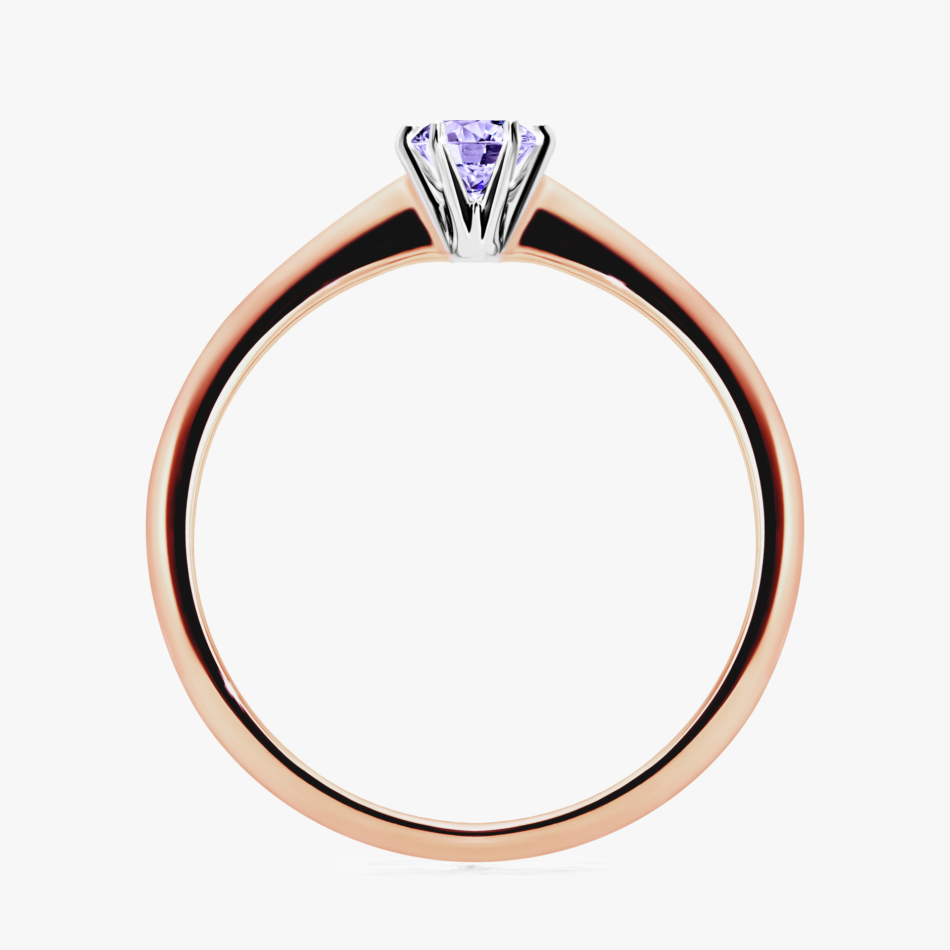 Pierścionek zaręczynowy My Love z różowego złota z tanzanitem 0,25ct