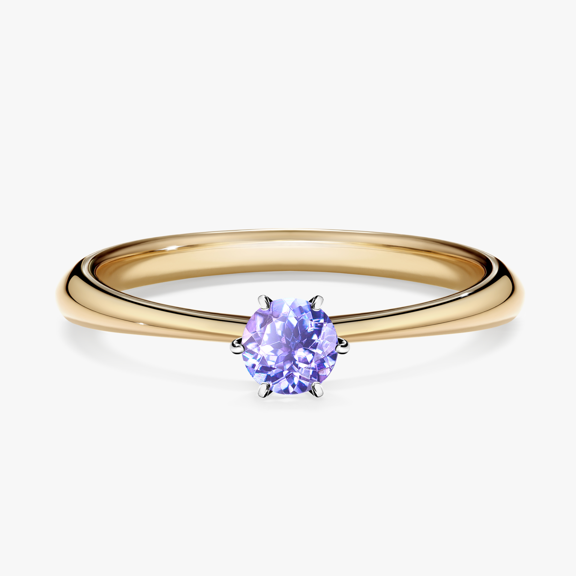 Pierścionek zaręczynowy My Love z żółtego złota z tanzanitem 0,25ct