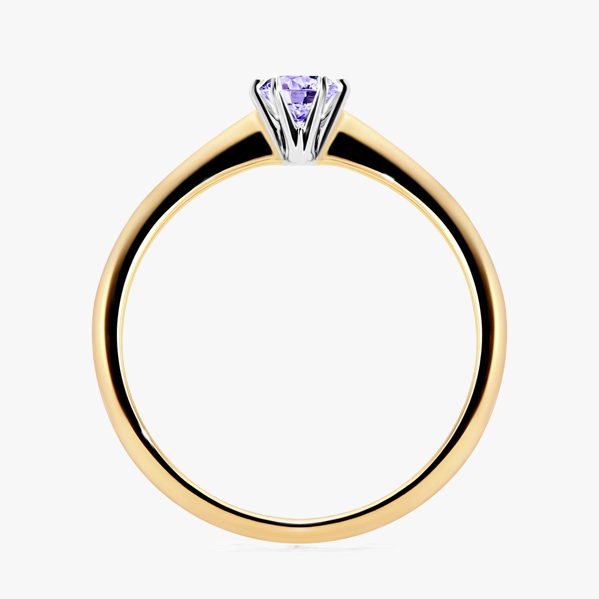 Pierścionek zaręczynowy My Love z żółtego złota z tanzanitem 0,25ct