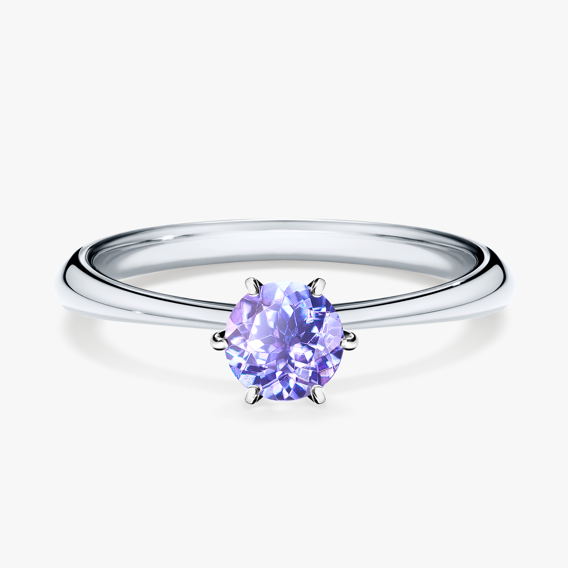 Pierścionek zaręczynowy My Love z białego złota z tanzanitem 0,50ct