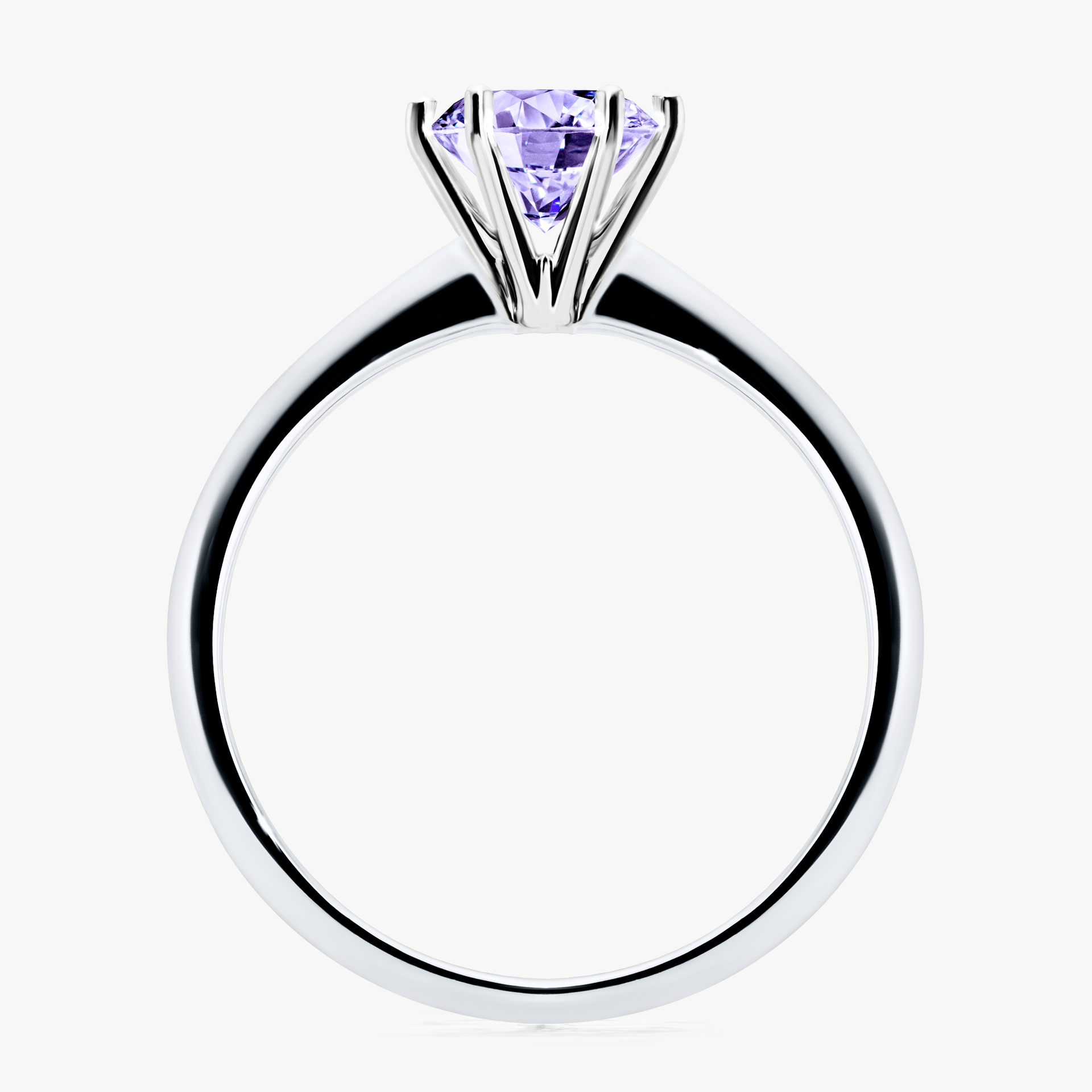 Pierścionek zaręczynowy My Love z białego złota z tanzanitem 1,00ct