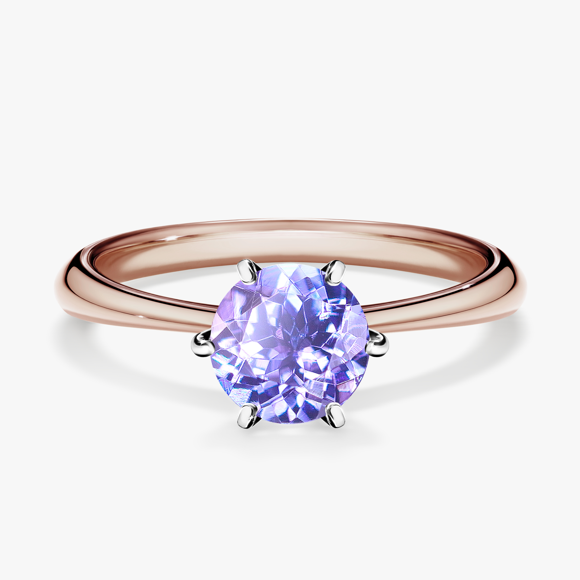 Pierścionek zaręczynowy My Love z różowego złota z tanzanitem 1,00ct